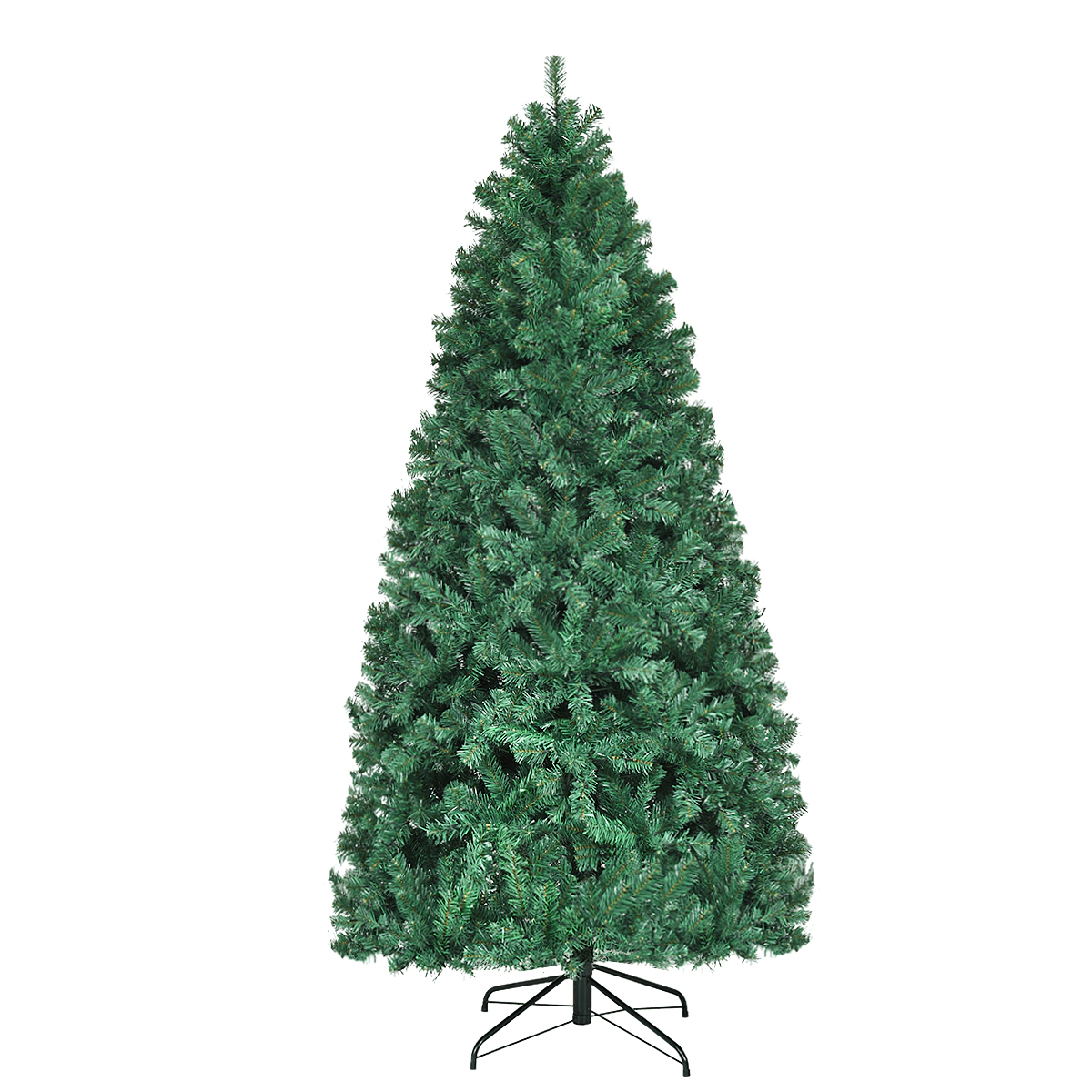 Costway 7/7.5/8Ft Pre-Lit Hinged PVC Christmas Tree 300/400/430 LED Lights