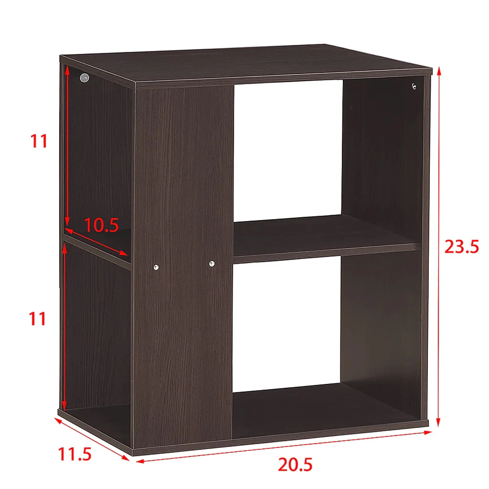 Hivvago Contemporary 3-Tier Accent Table with Storage and Leveling Feet