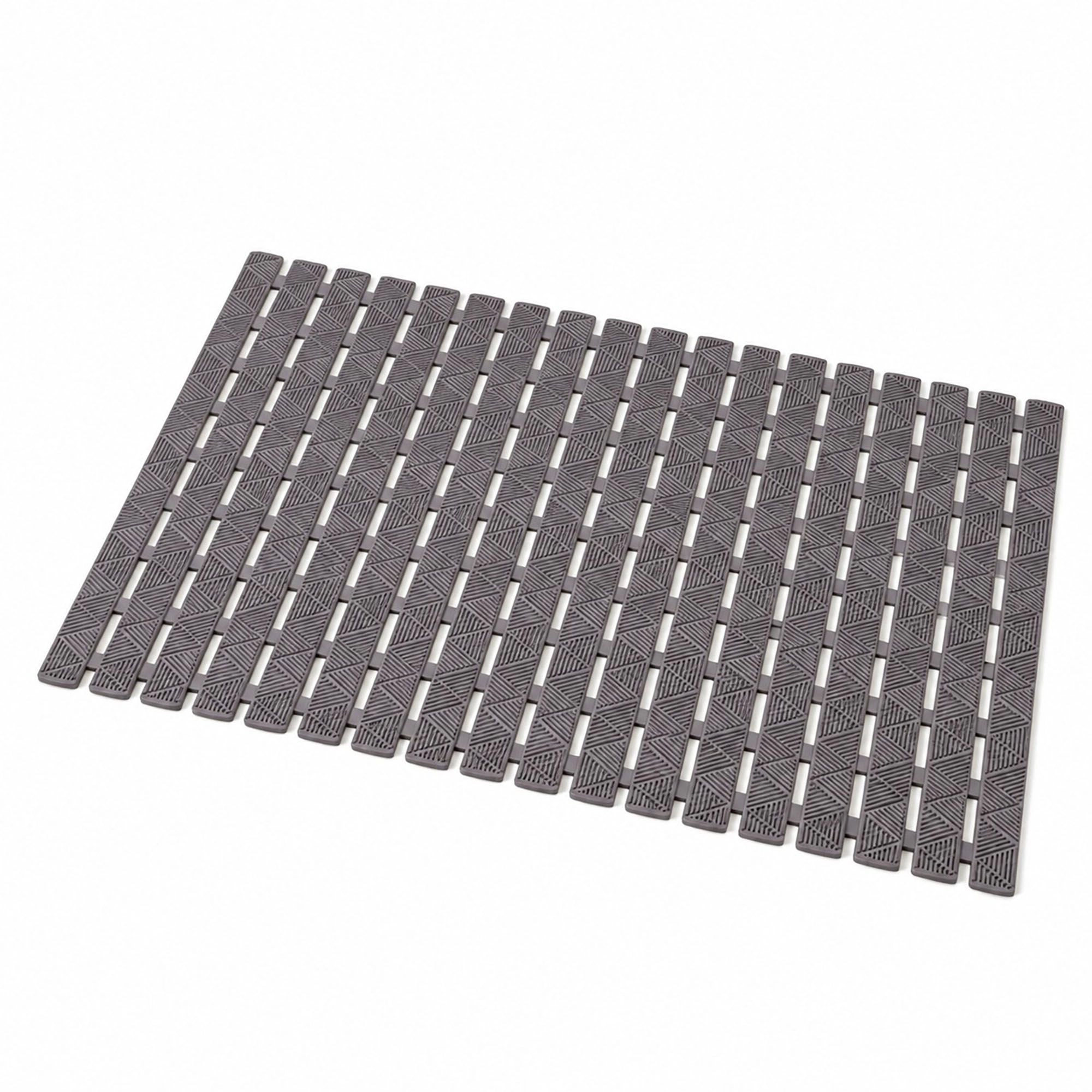 Alilang Unisex Slatted Nonslip Shower Mat Quick Drain Bath 15.7 x 27.6 Inches