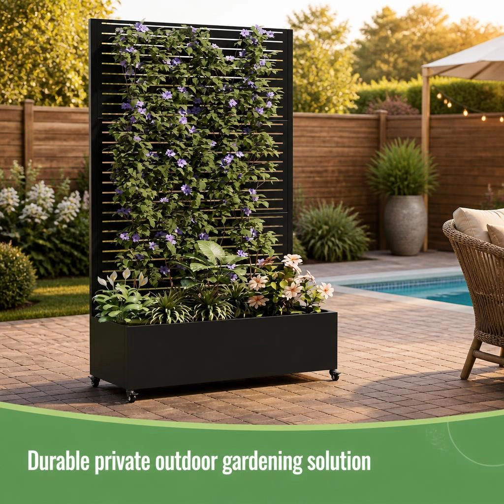 WOW PIONEER Tall Freestanding Metal Planter Stand