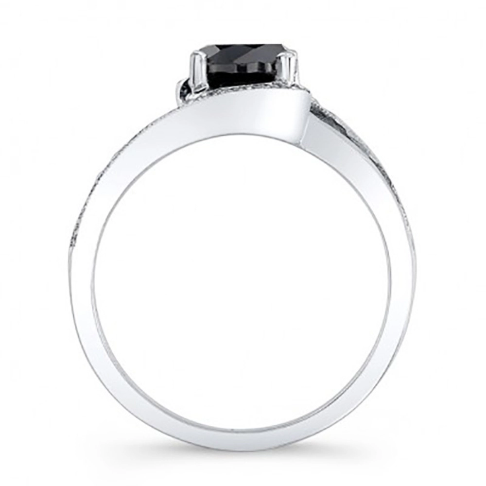 Wardrobe Whimsy Round Cubic Zirconia Twisted Band Engagement Ring for Women