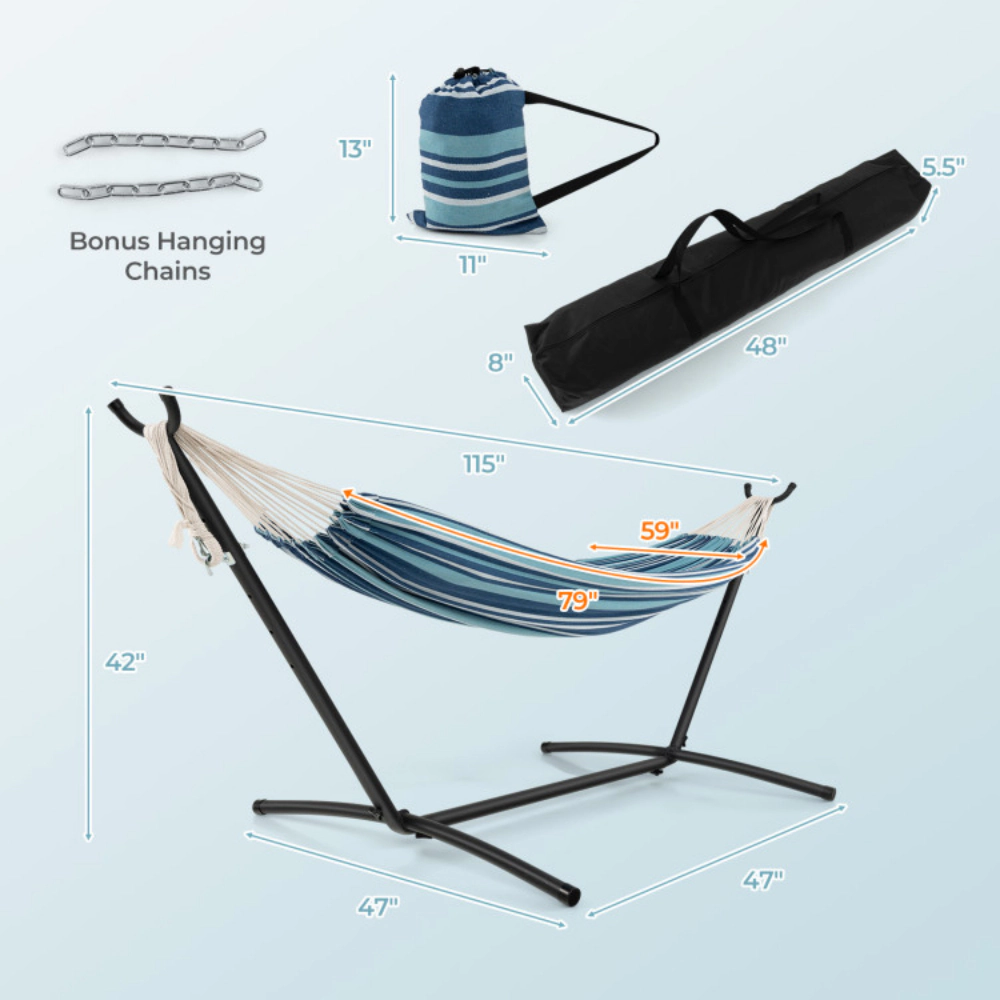 Slickblue Unisex Adjustable Brazilian Style Outdoor Hammock Set