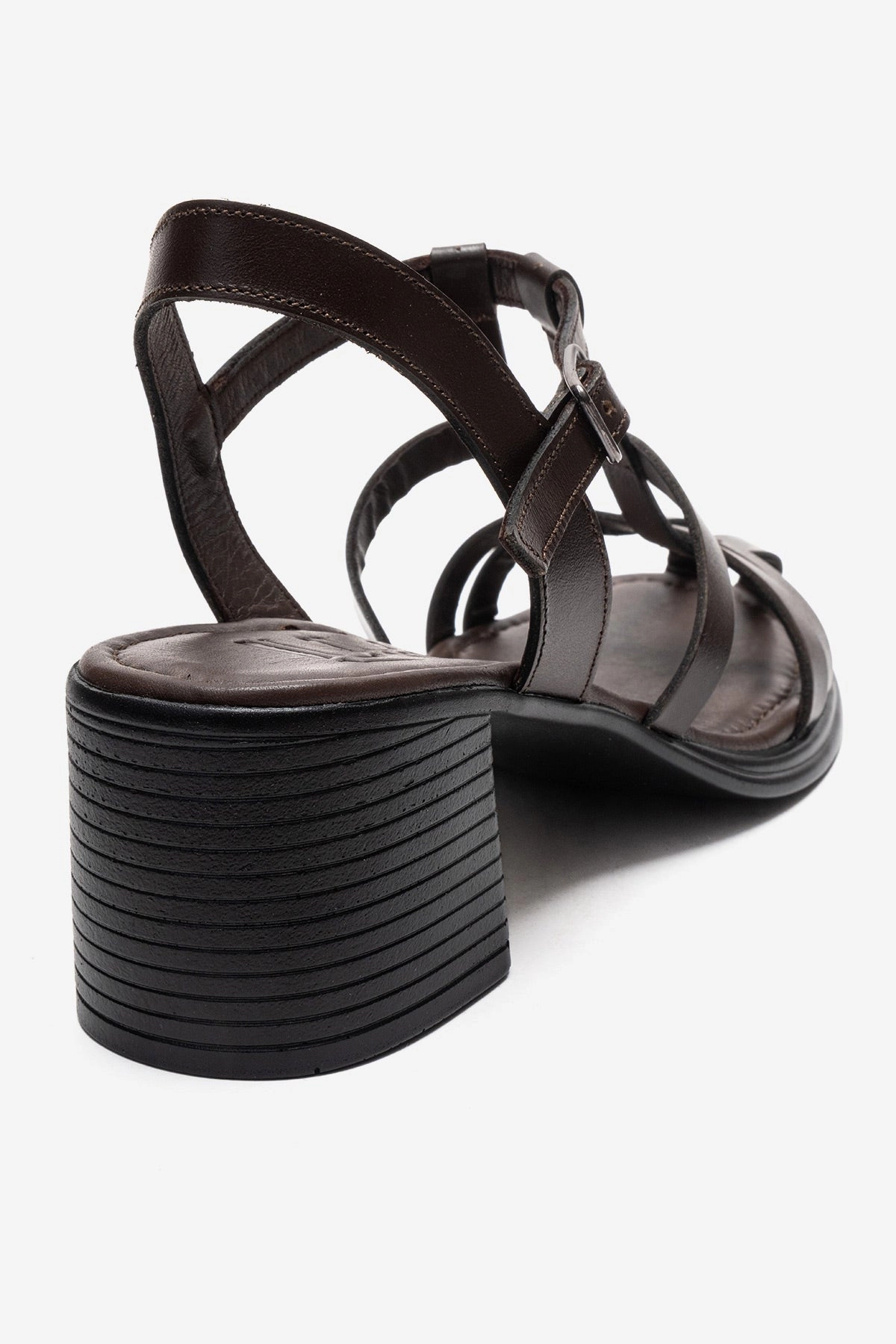 Forever & Always Womens Cielos Leather Block Heel Sandal