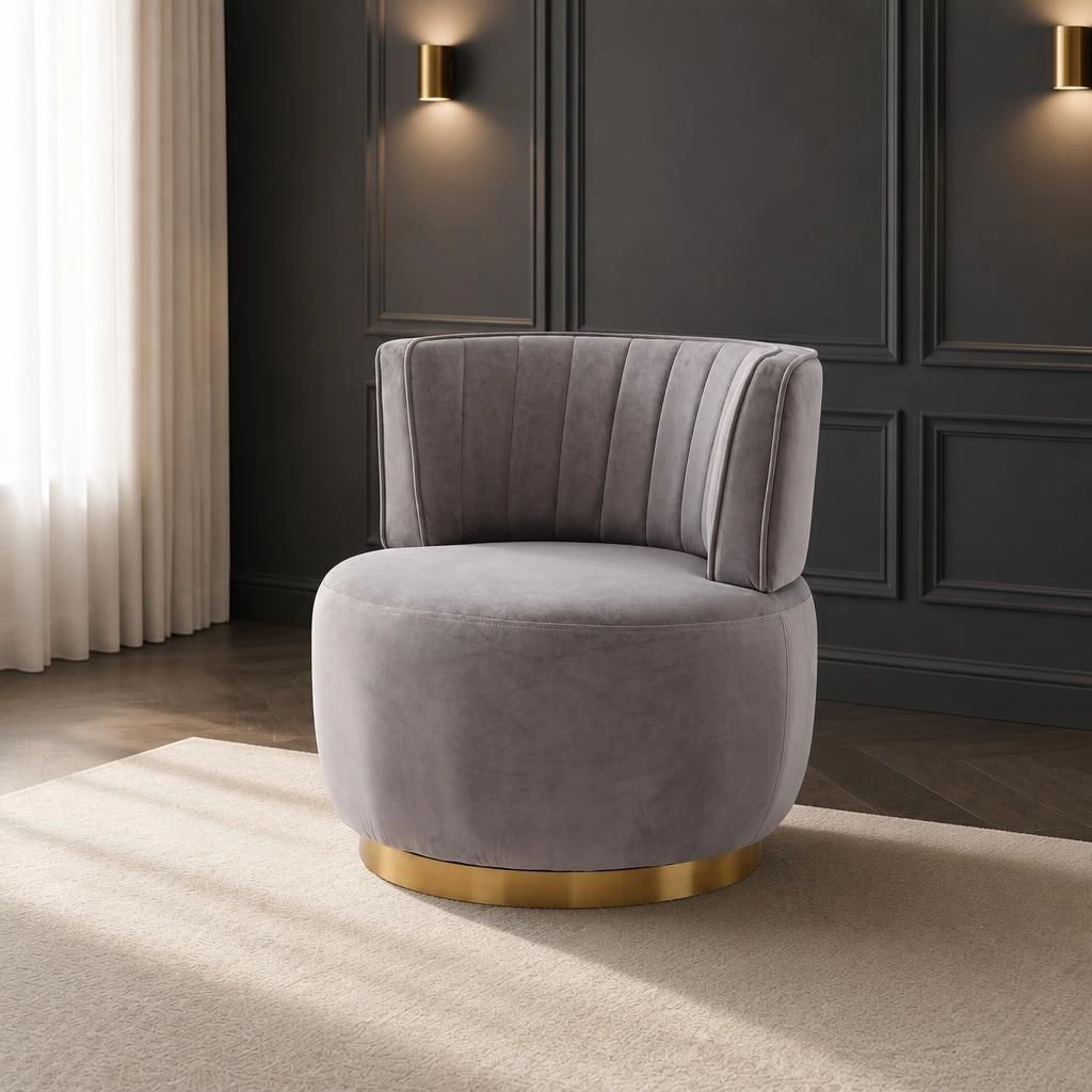 GOODSILO Upholstered Velvet Accent Chair Soft Padded Seating