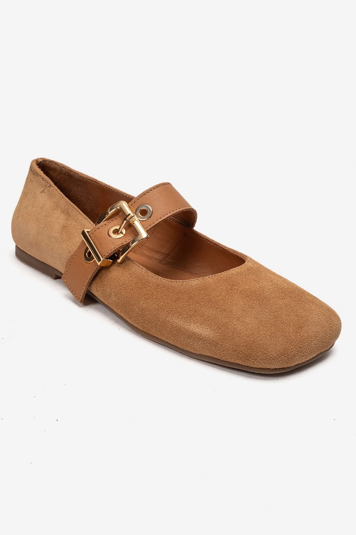 Forever & Always Womens Jonas Leather Ballet Flat