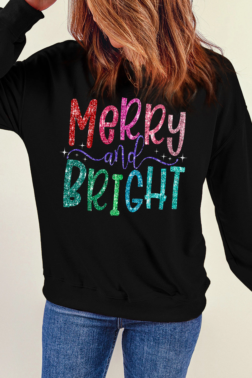 Threaded Pear Women's Harper Bright Graphic Christmas Pullover