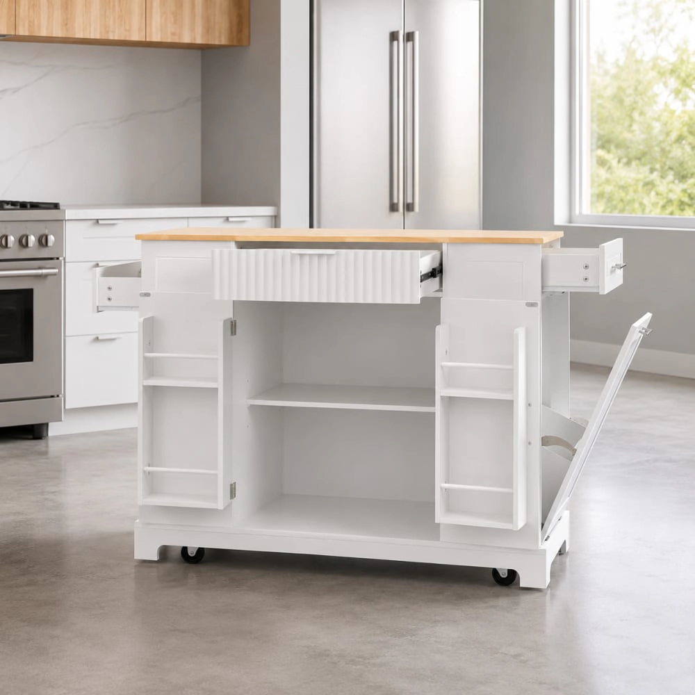 ELEMENT ACE Rolling Mobile Kitchen Storage Island Cart