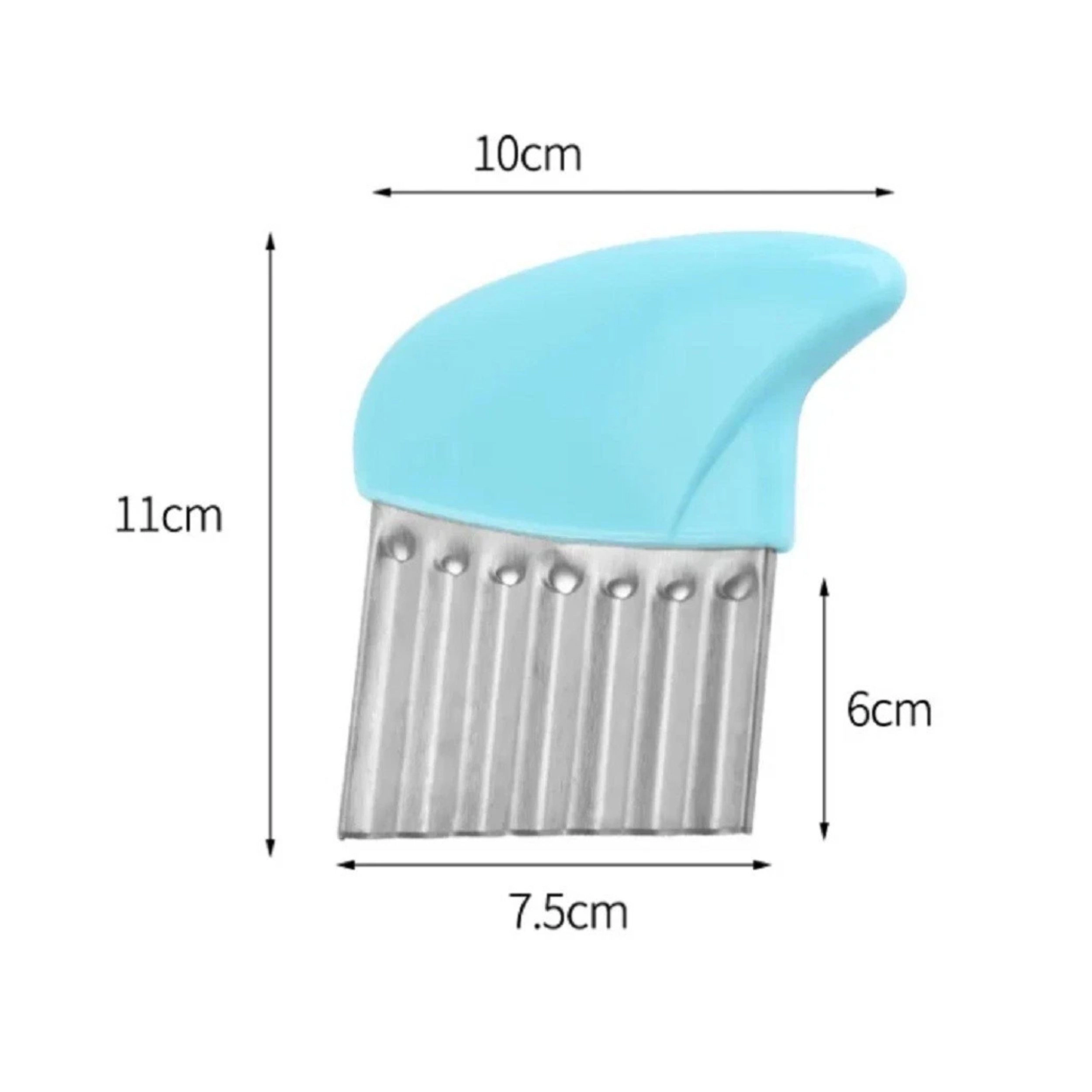 Home Collection Pack of 4 Stainless Steel Crinkle Cutter Wavy Slicer for Fries & Vegetables