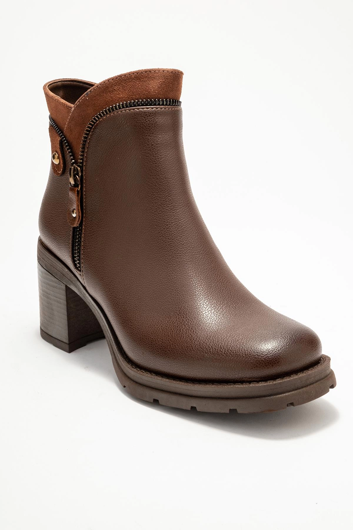 Prologue Shoes Womens Parly Zip-Block Heel Boot