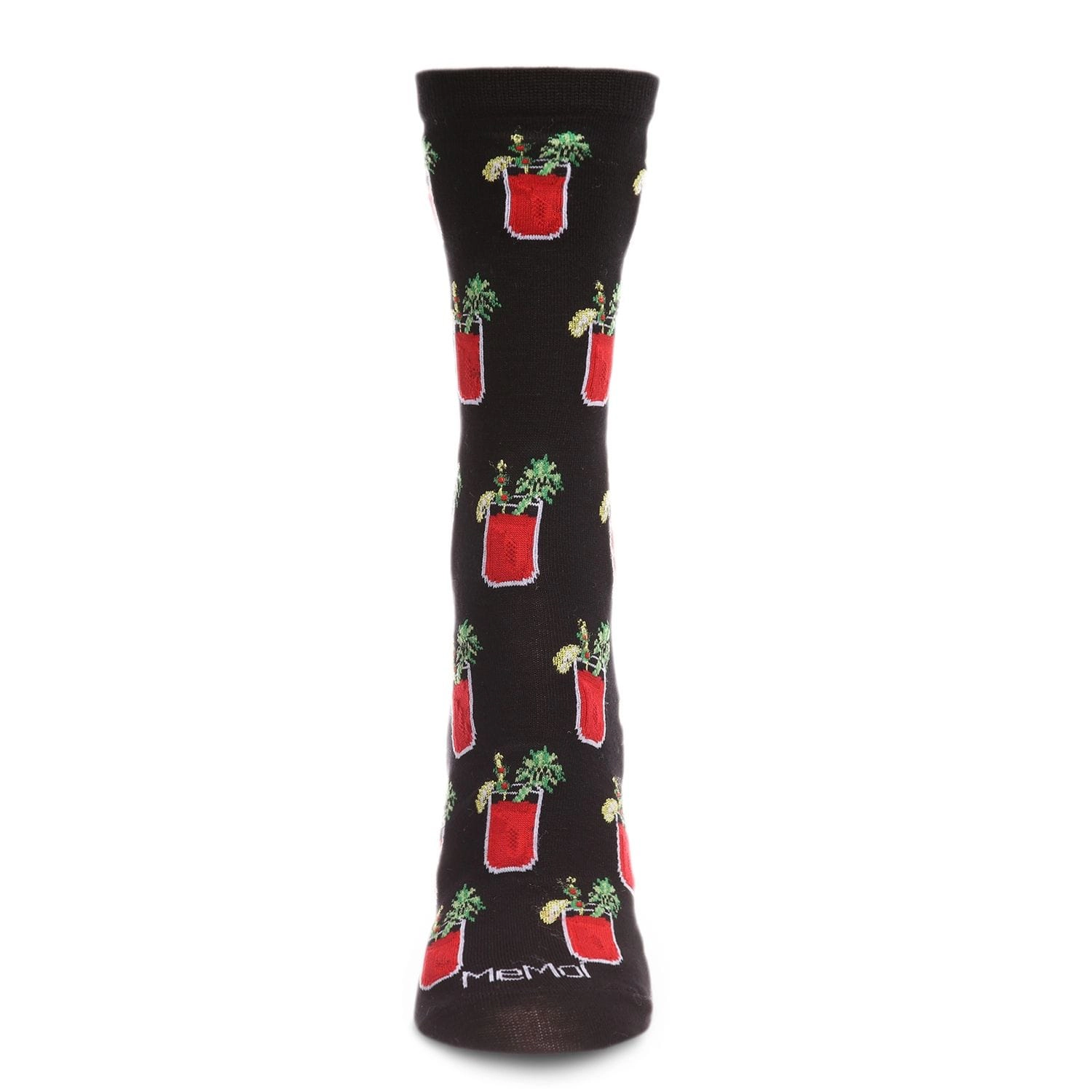 MeMoi Women's Bloody Mary Delight Bamboo Blend Crew Socks