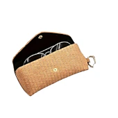 SS Design 3 Piece Rattan Sunglasses Cases with Clip Hard Shell Unisex