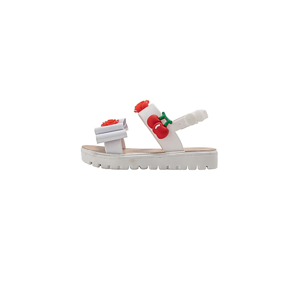 bebe Girl's Footbed Slide Sandals with Buckle Straps and Charm Accents