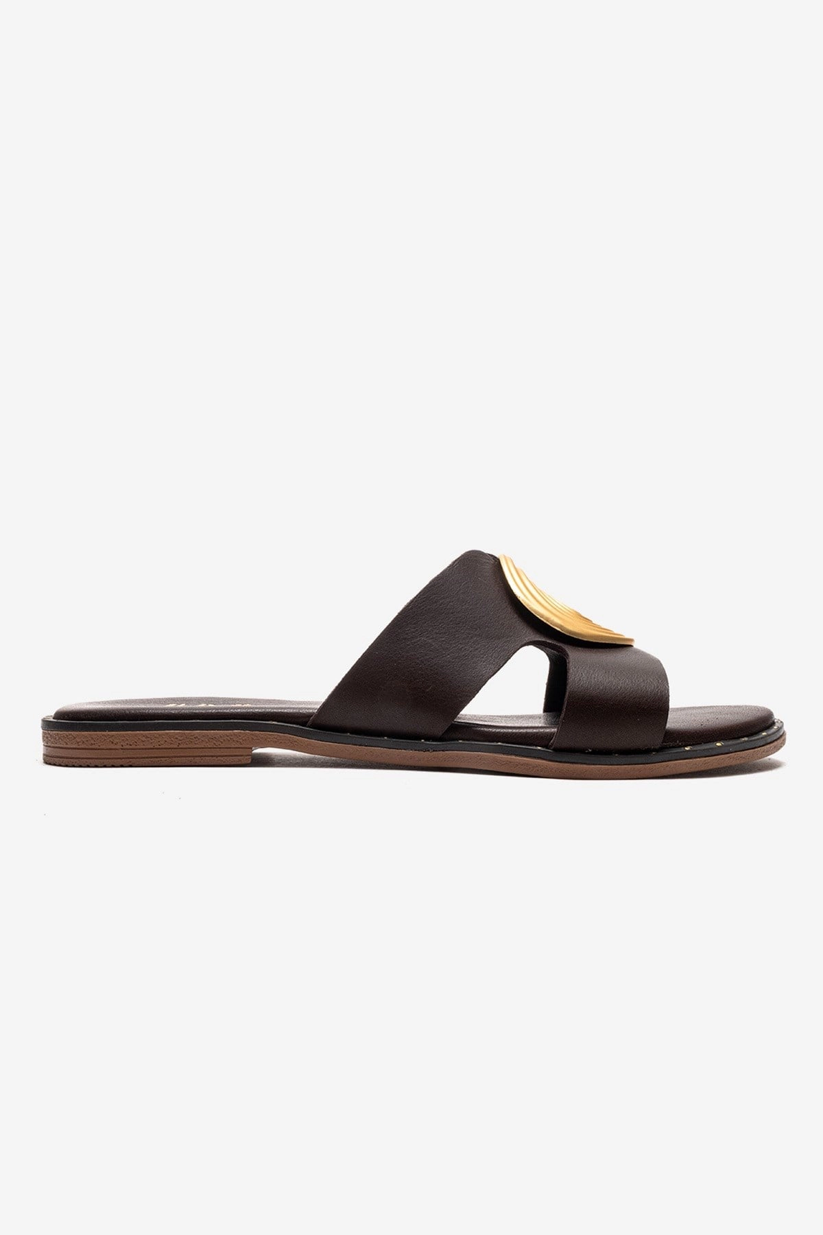 Forever & Always Womens Nolita Leather Slide Sandals