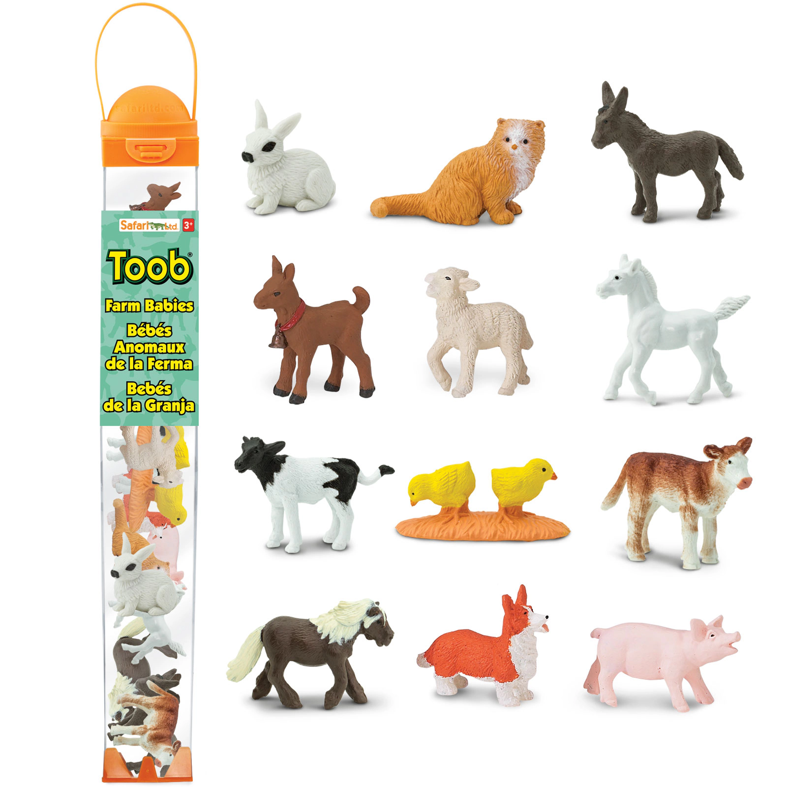 Safari Ltd. - Baby Farm Animals TOOB - contains 12 Mini Figurines