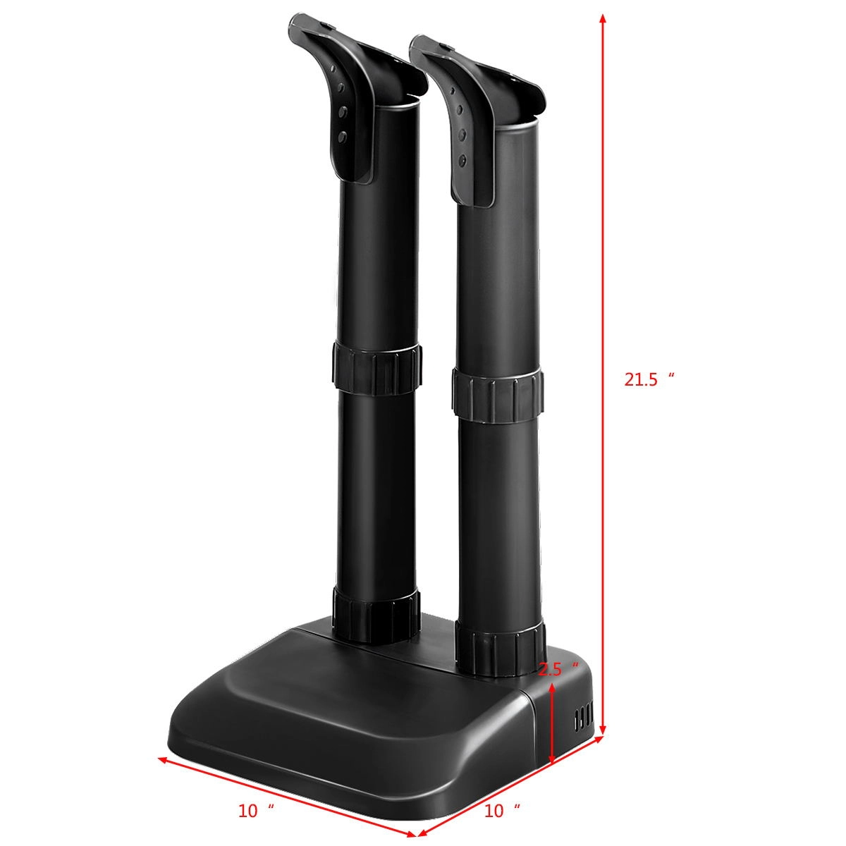 SUGIFT Black Electric Shoe and Boot Dryer with 2 Drying Bars and Continuous Mode 36W 10-in W 21.5-in H