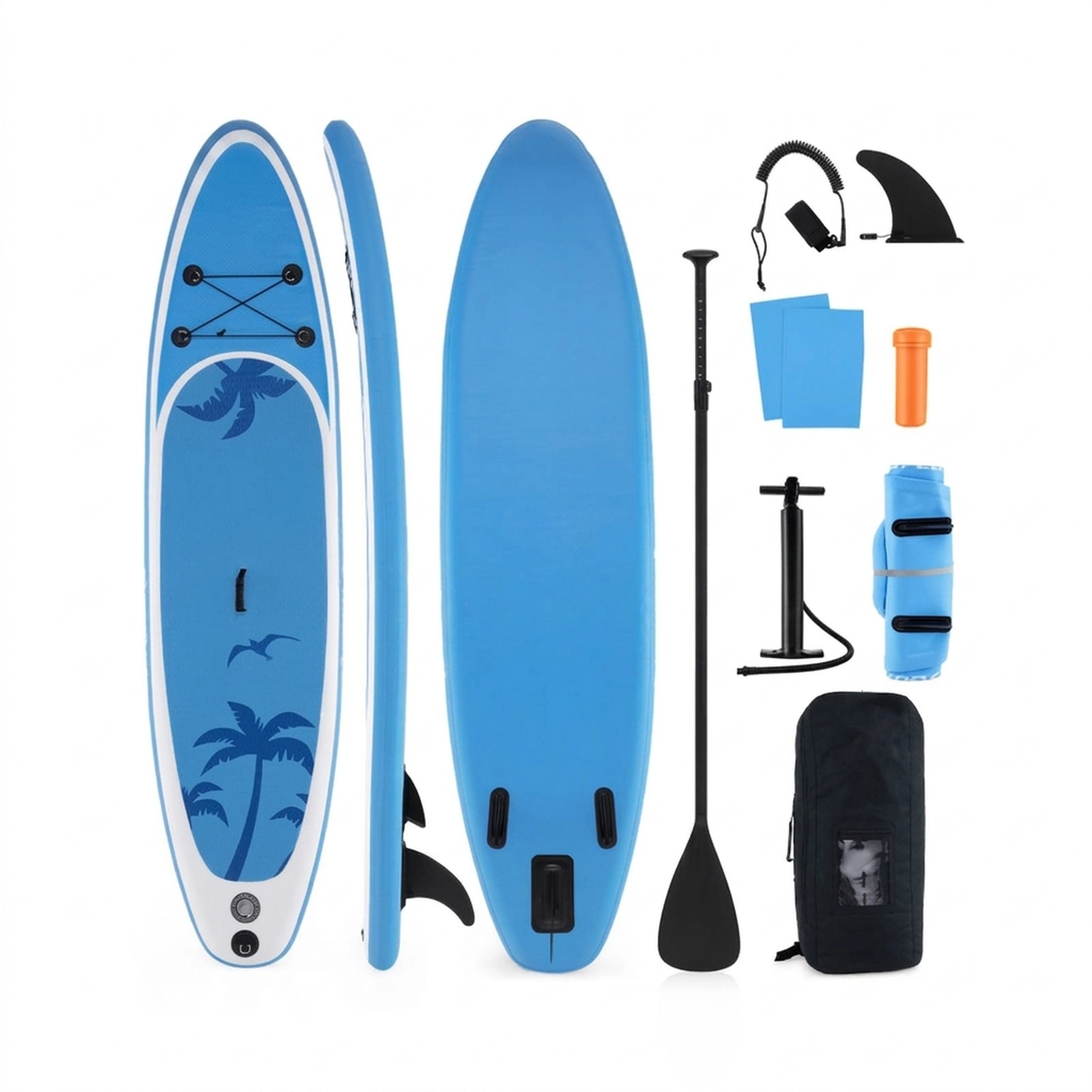 SUGIFT 10-ft Inflatable SUP Board, 310-lb Capacity, 3-Piece Paddle, Hand Pump