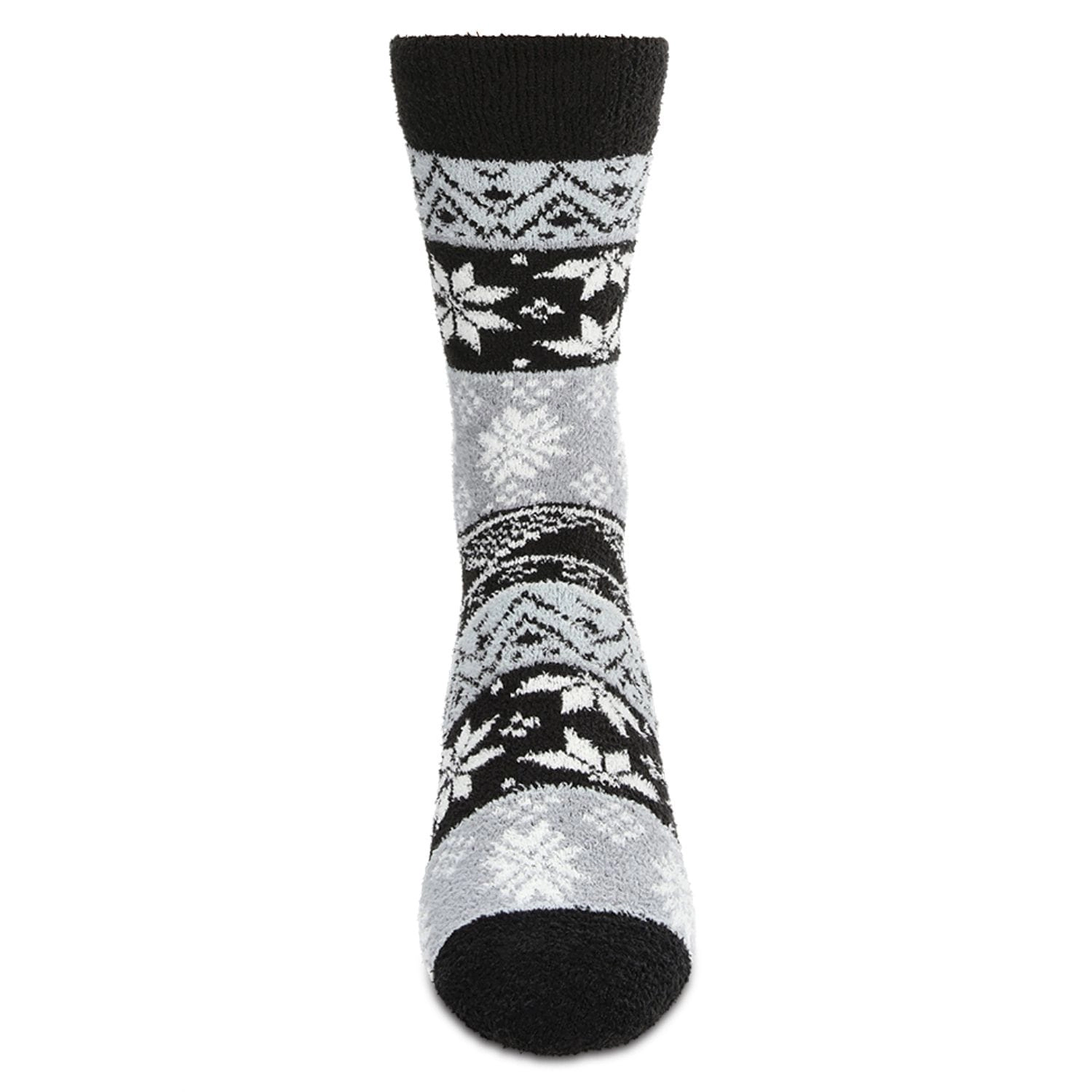 MeMoi Men's Snowflake Fairisle Super Soft Cozy Crew Socks