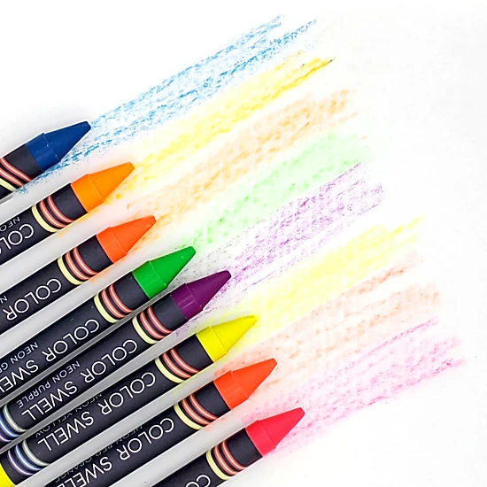 Color Swell Neon Crayons, 6 Packs, 8 per Pack (48 Total)