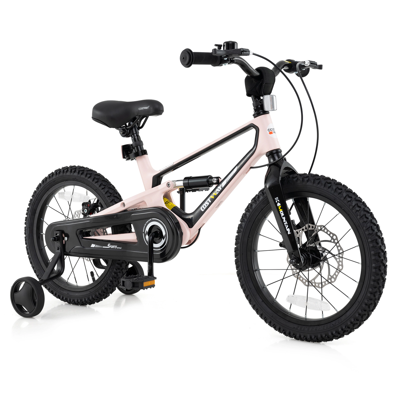 LJG 16 Inch Kids Bike Lightweight with Detachable Training Wheels for Aged 4 to 7-16 Inches