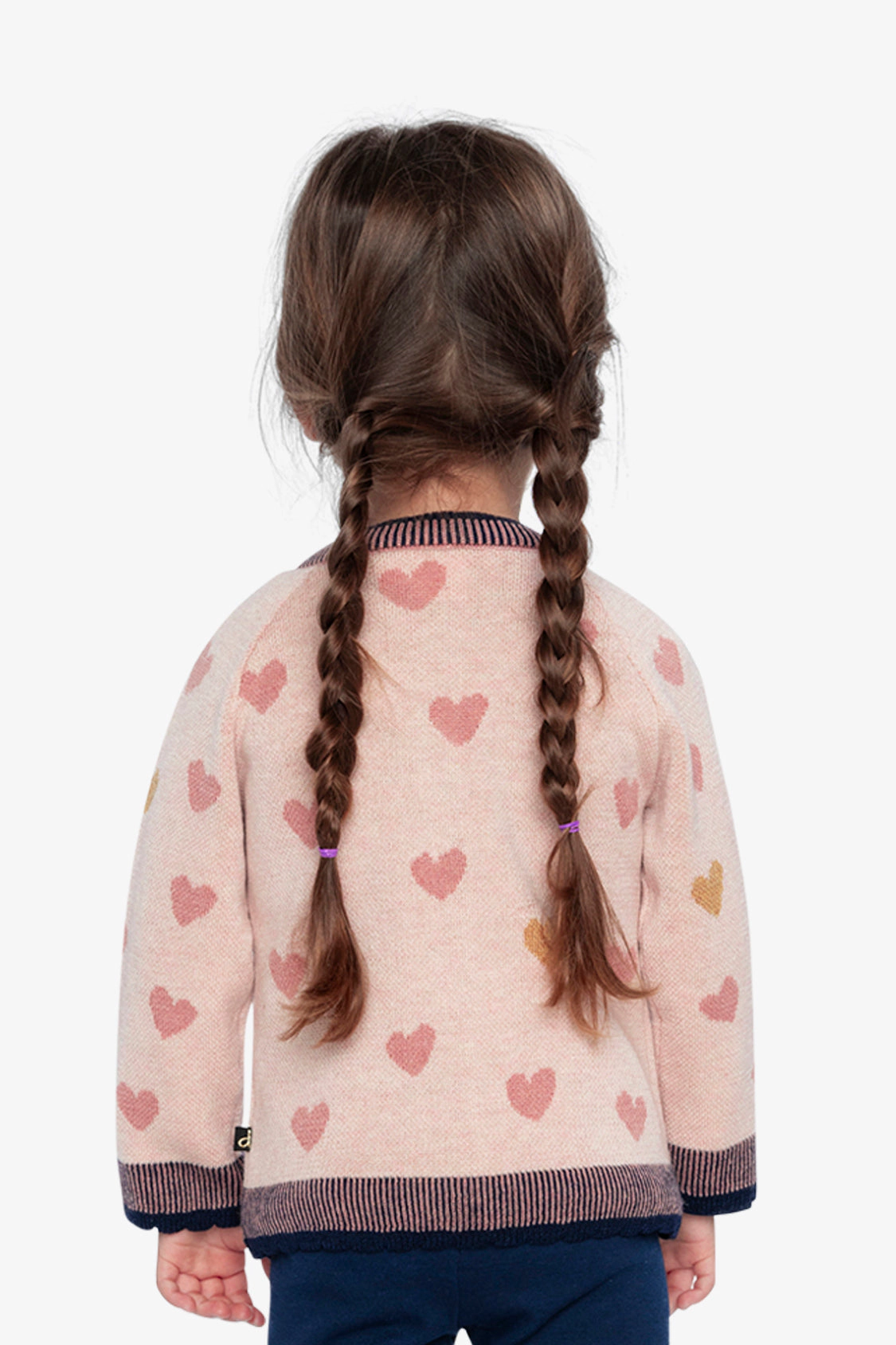 Deux par Girls Heart Jacquard Button-Front Knitted Cardigan