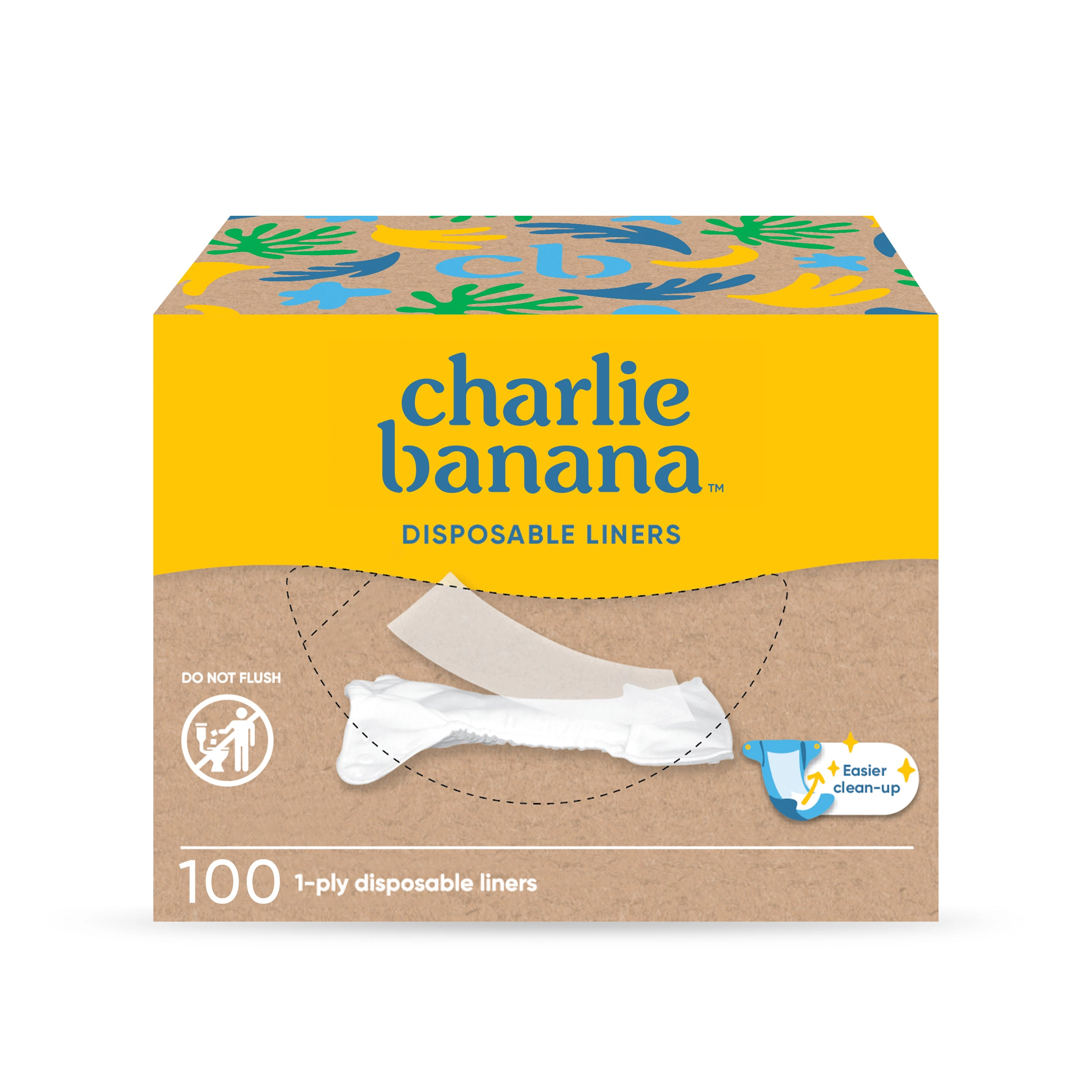 Charlie Banana Disposable Cotton Liners - 100 Pack
