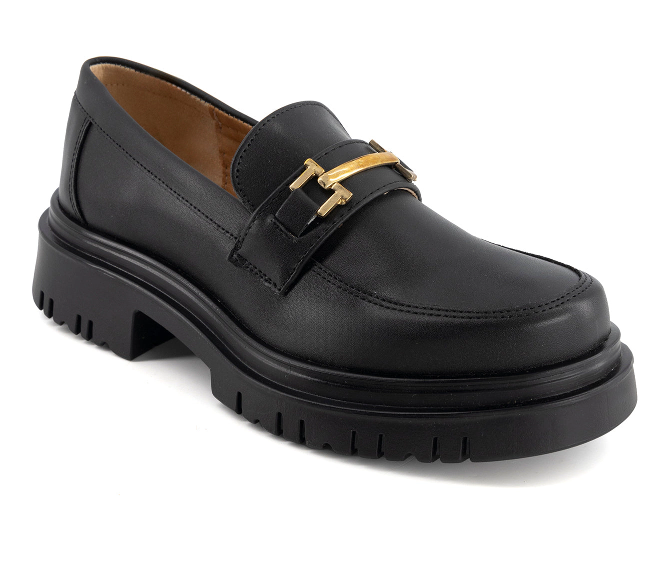 Andrea Womens Penny Loafers With Golden Ornament