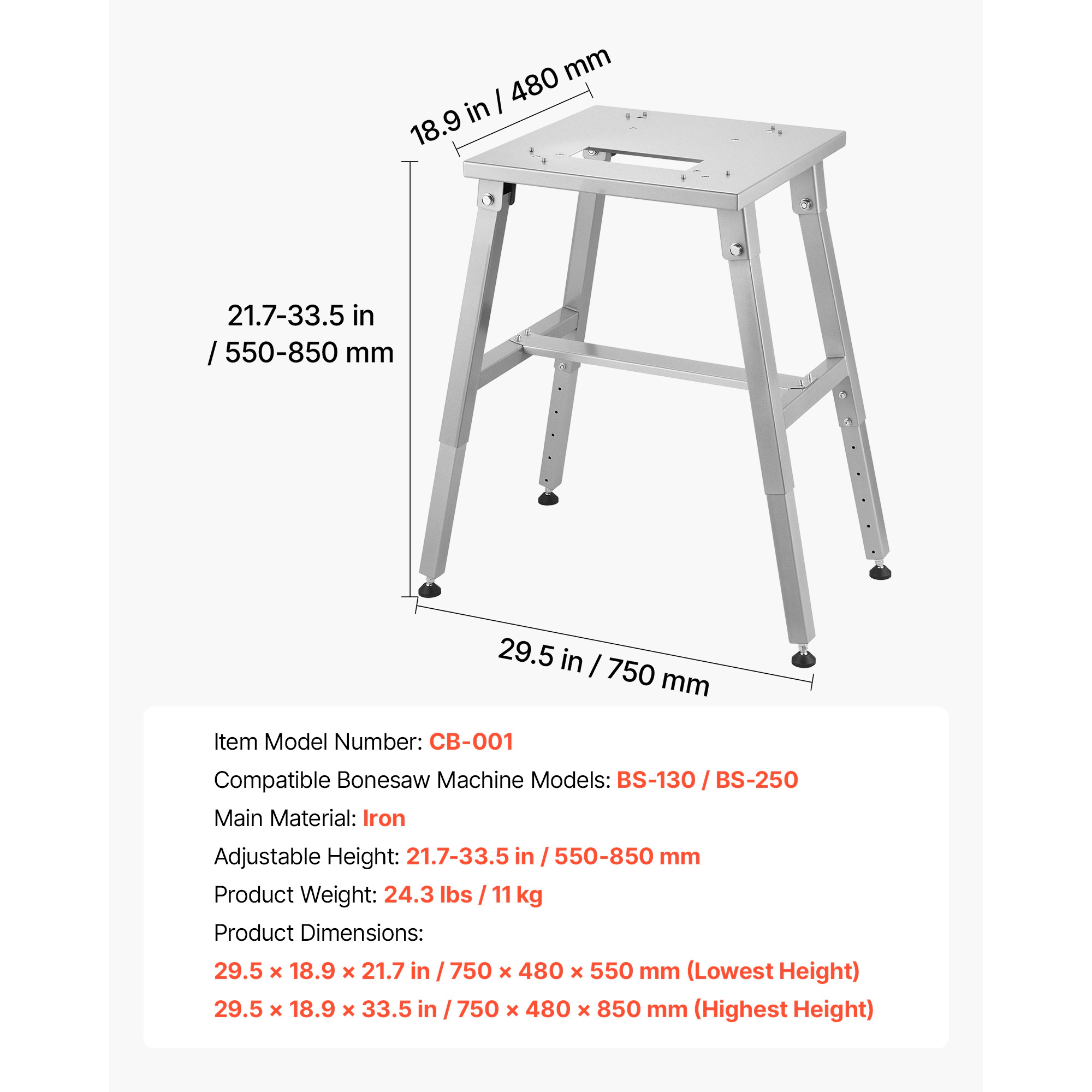 HONGGE Electric Meat Bandsaw Bone Machine with for