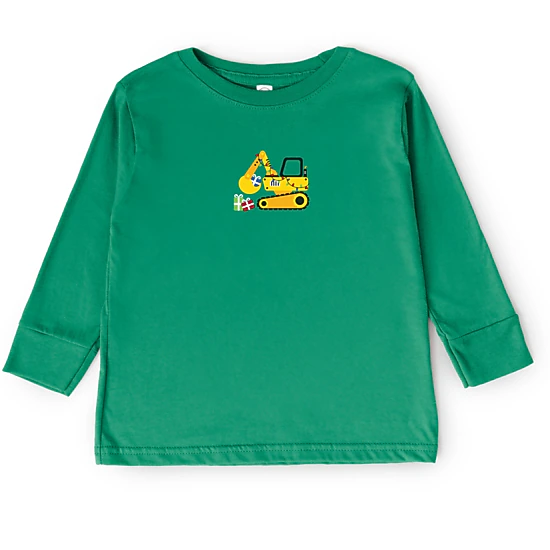 The Juniper Shop - Toddler Long Sleeve Graphic Tee - Excavator ...