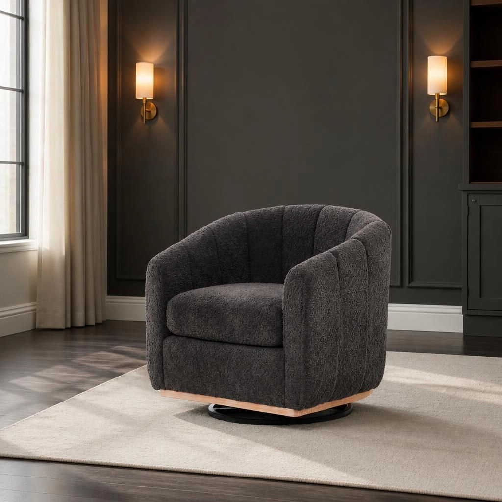 GOODSILO Soft Chenille Upholstered Accent Chair