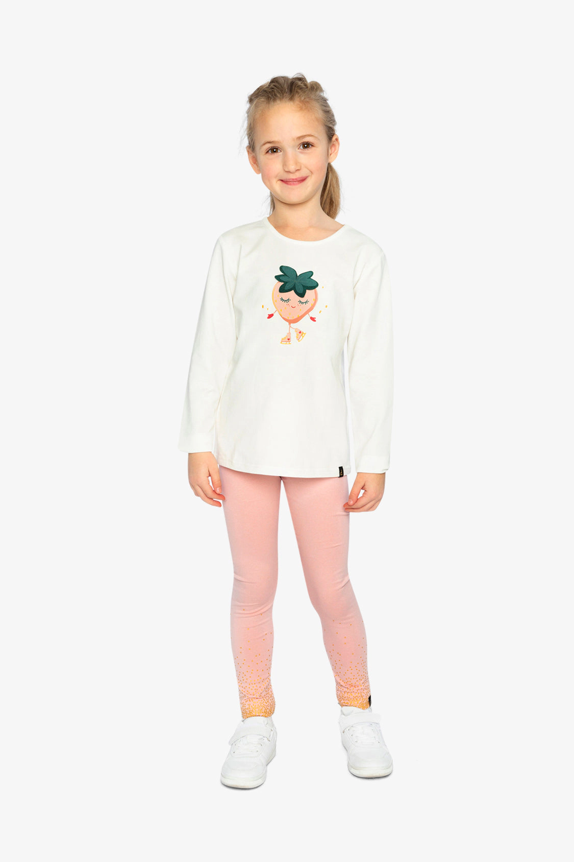 Deux par Deux Girls Glitter Gradient Organic Cotton Leggings