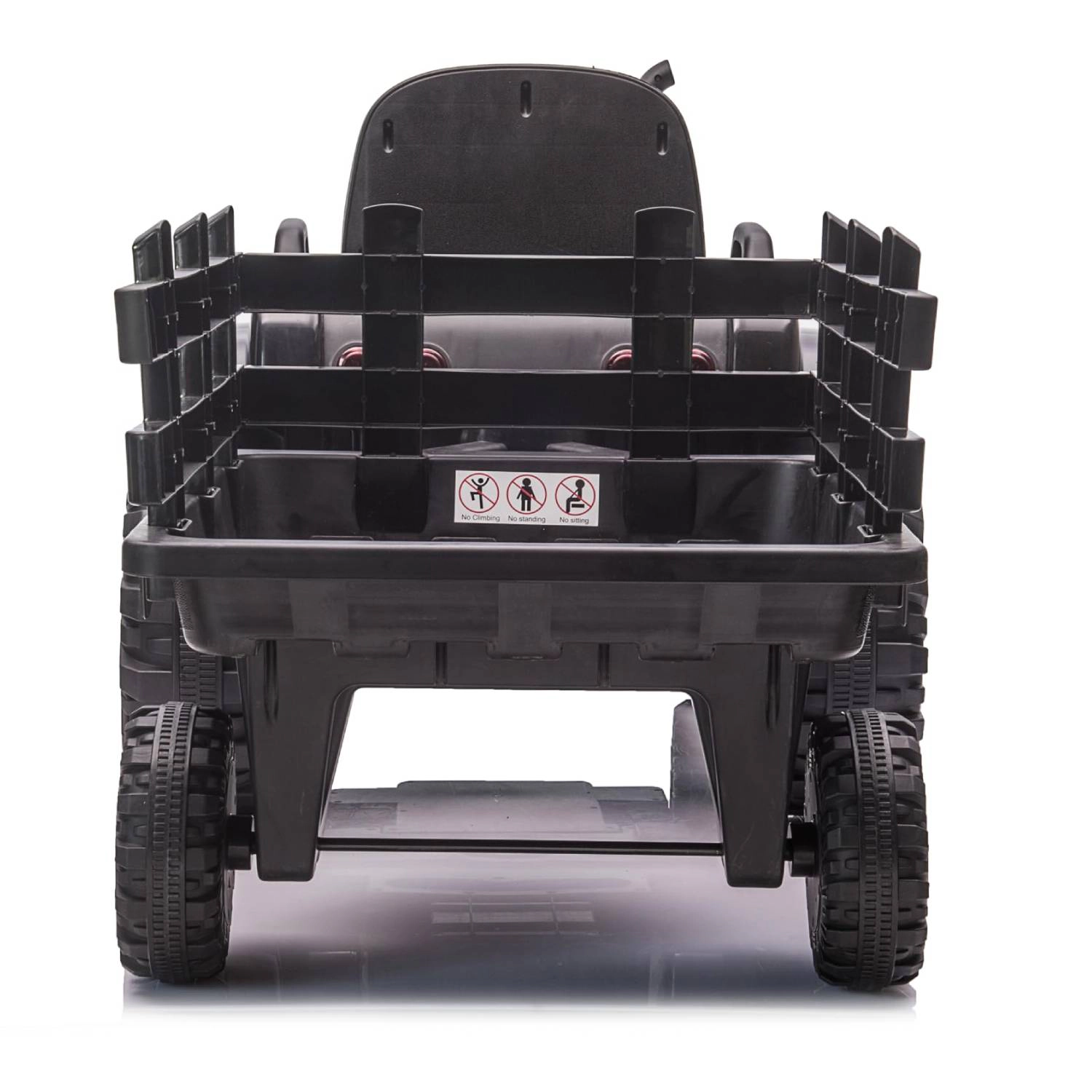 Enjyam 12V Kids Ride-On Tractor with Trailer, Electric Dual Motors, LED Lights for Ages 3-6