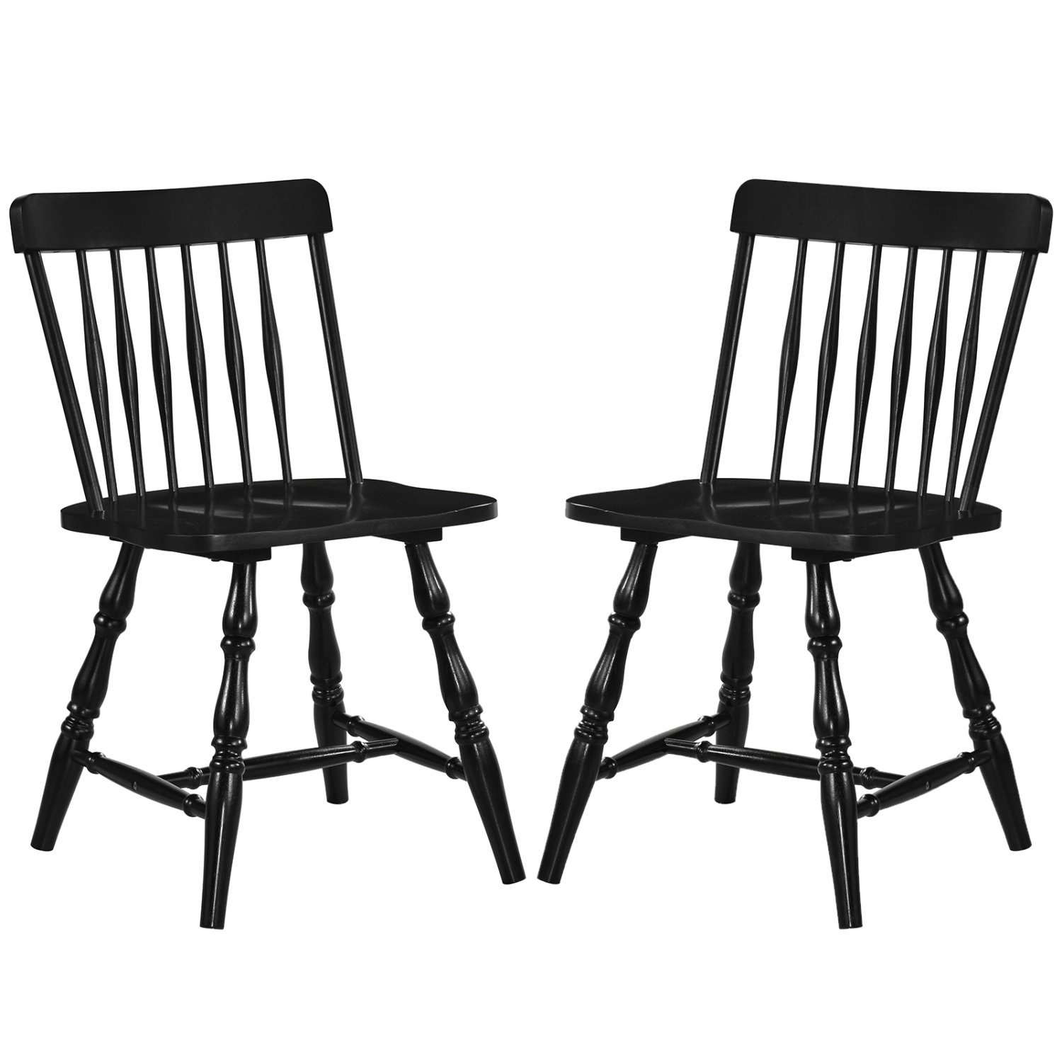LJG Windsor Dining Chairs Set of with Curved Spindle Back