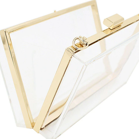 Fashnzfab Transparent Rectangle Clutch / Crossbody Bag