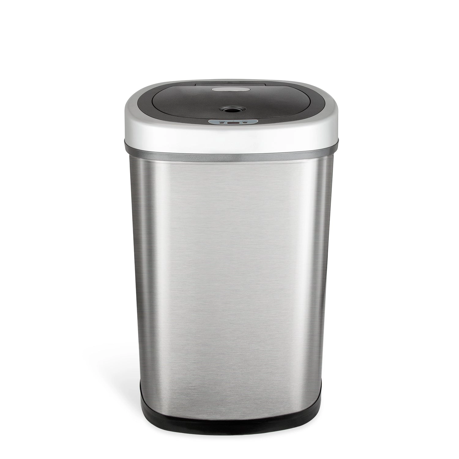 Ninestars Classic Oval 13.2-Gallon Stainless Steel Motion Sensor Trash Can