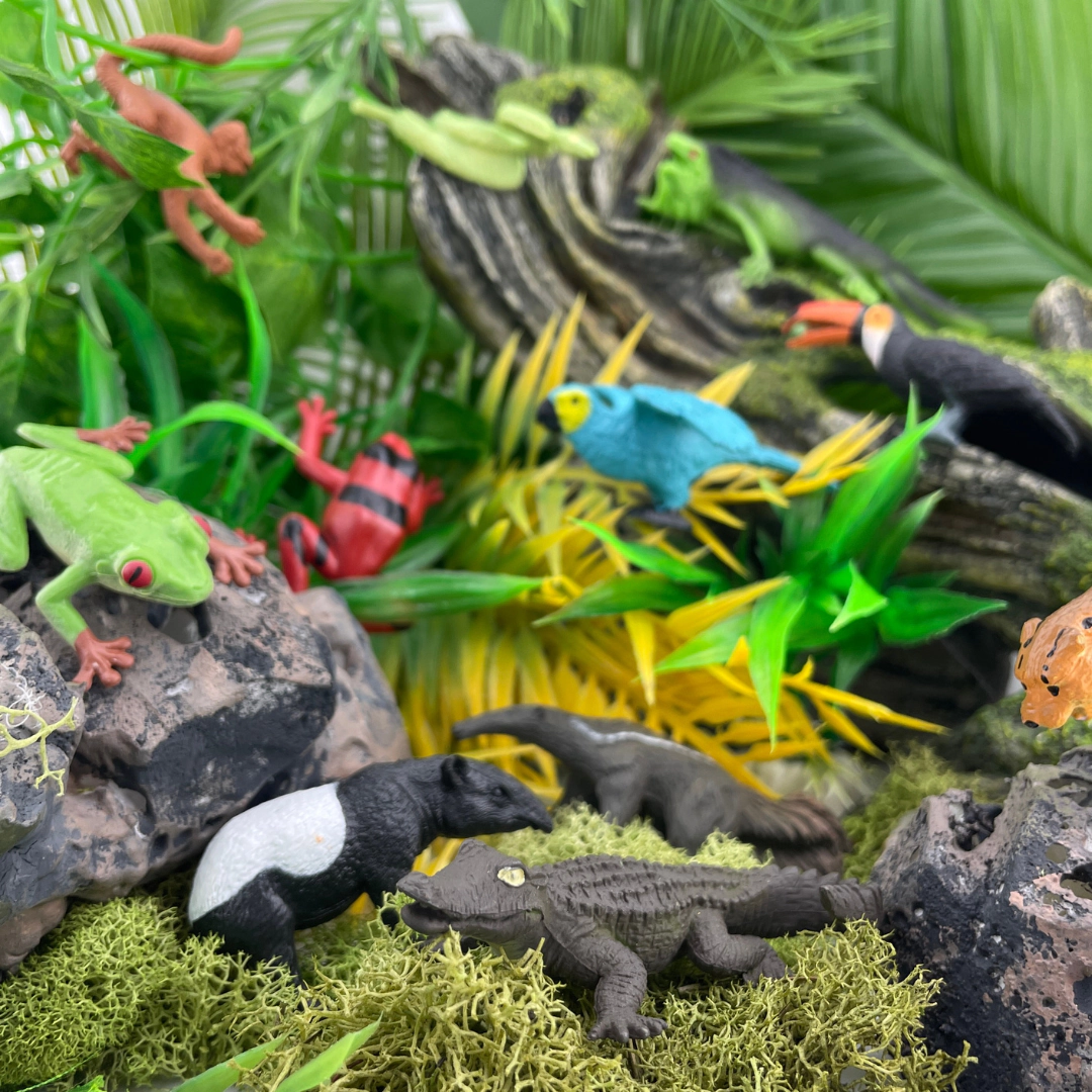 Safari Ltd. - Rainforest Animals TOOB - contains 11 Mini Figurines