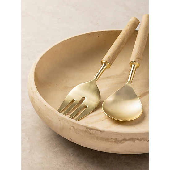 GAURI KOHLI Florence Salad Serving Set, Color: Beige - JCPenney