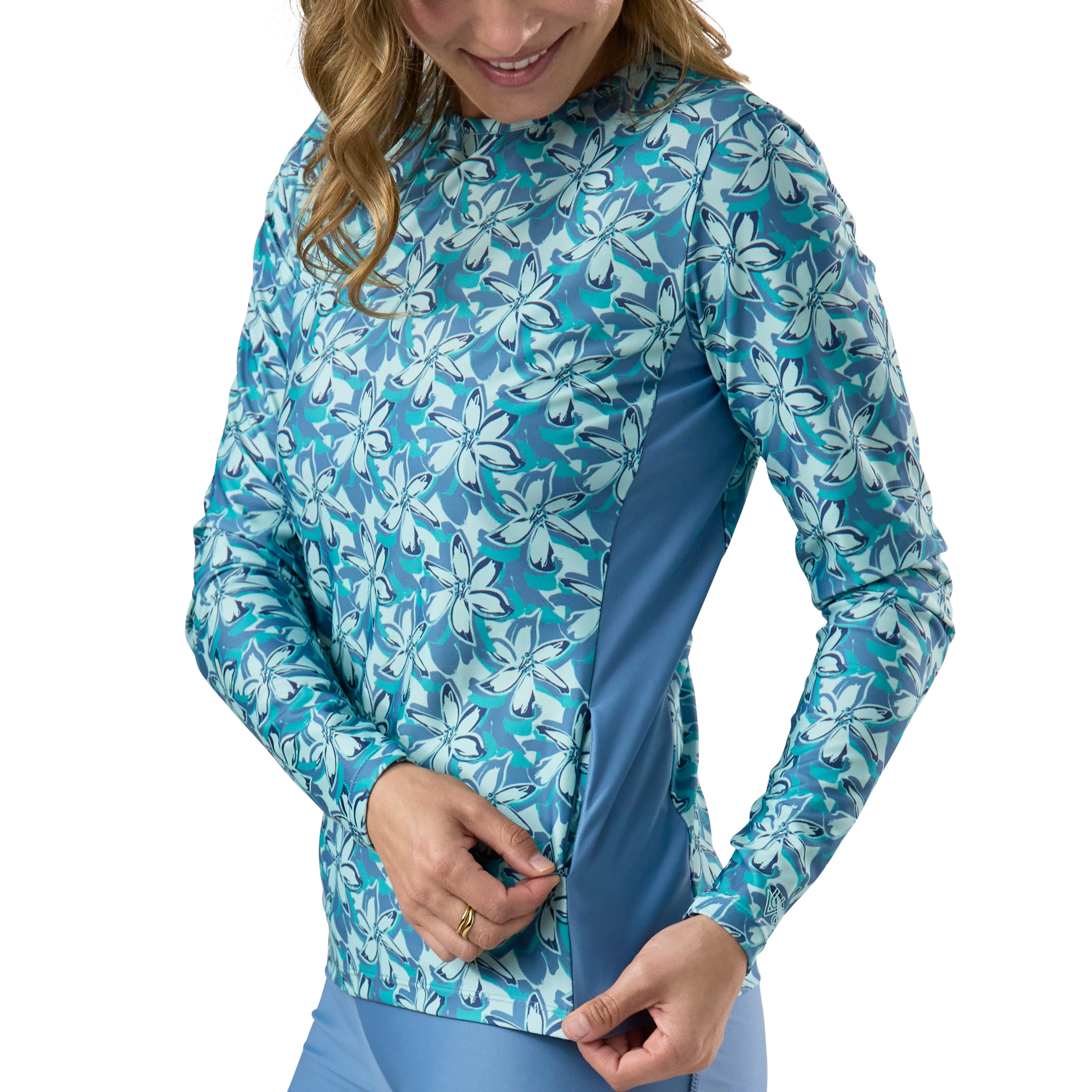 UV Skinz Women's Long Sleeve Crew Sun & Swim Shirt