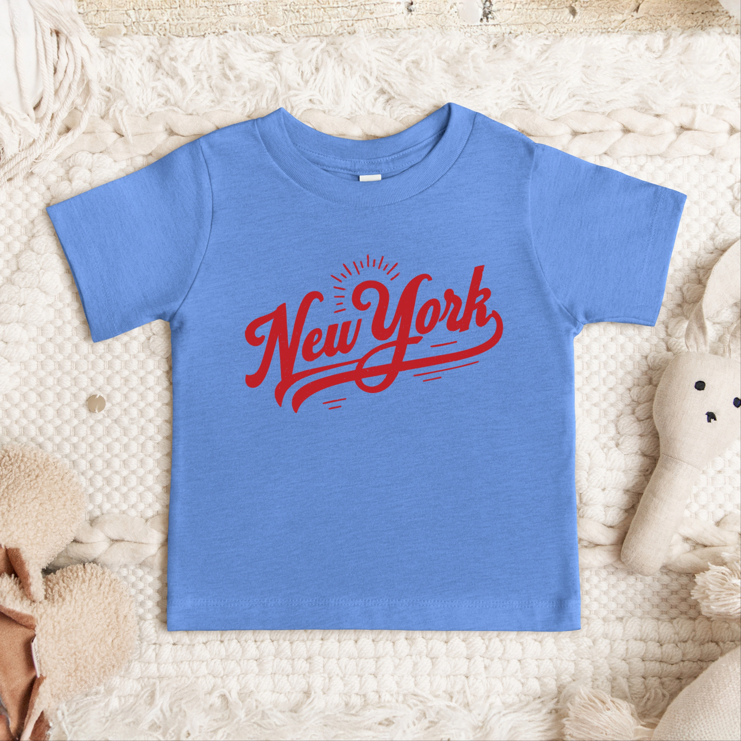 The Juniper Shop - Toddler Short Sleeve Graphic T-Shirt New York Retro Red