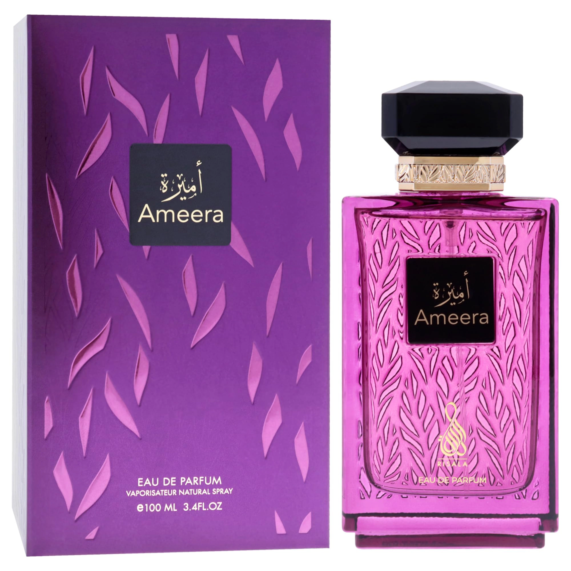 Risala Ameera Eau de Parfum Unisex - Oriental Floral Oud, 3.4 oz Spray
