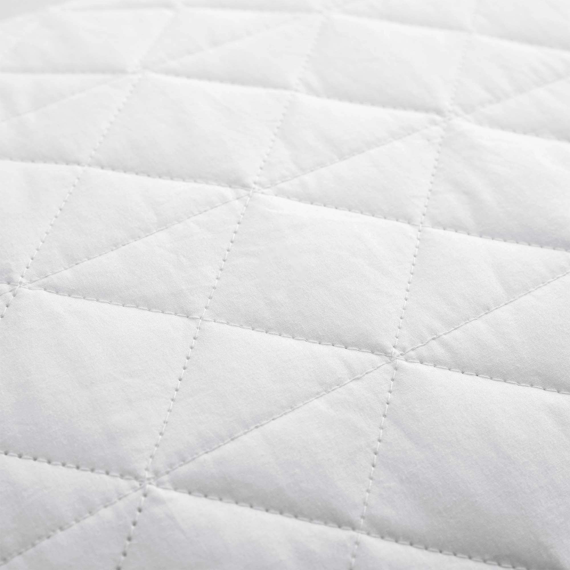 PeaceNest 100% Cotton Grey Goose Feather Pillows with Zigzag Quilted Cover,Set of 2