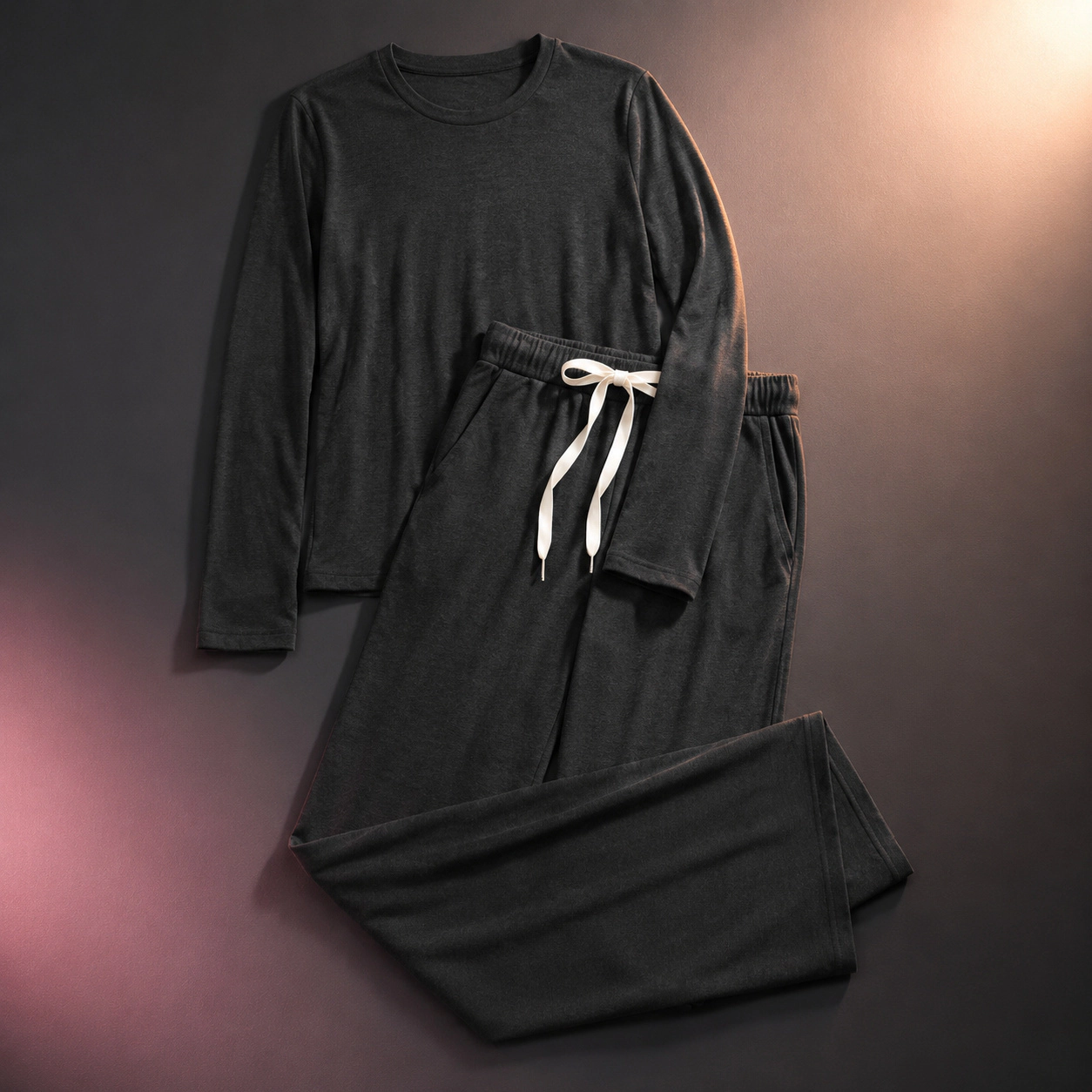 WZK Womens 2-Piece Long Sleeve Soft Cute Sleepwear Lounge Pajama Set