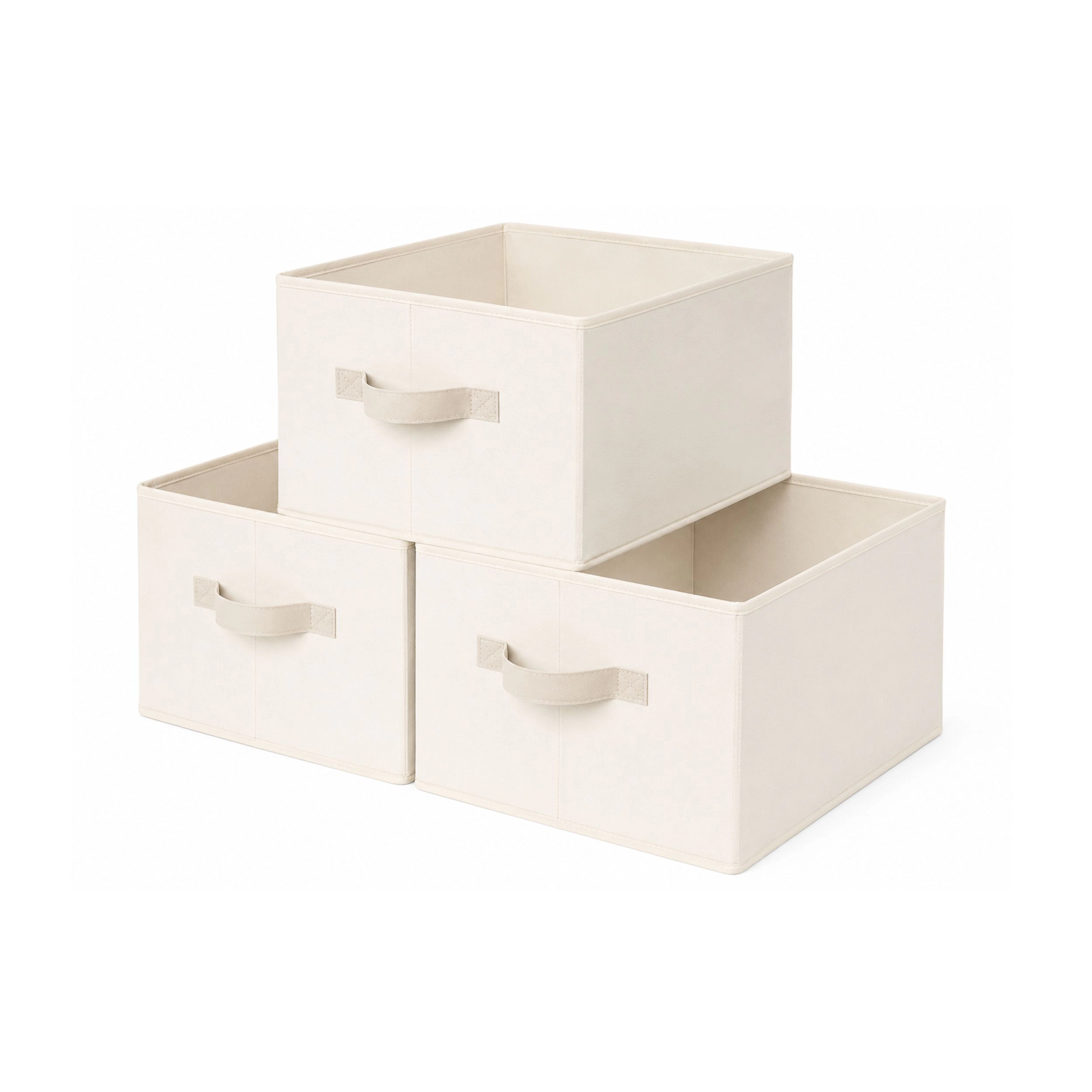 Stock Preferred Pack of 3 Large Natural Fiber Shelf Organizer Storage Bins