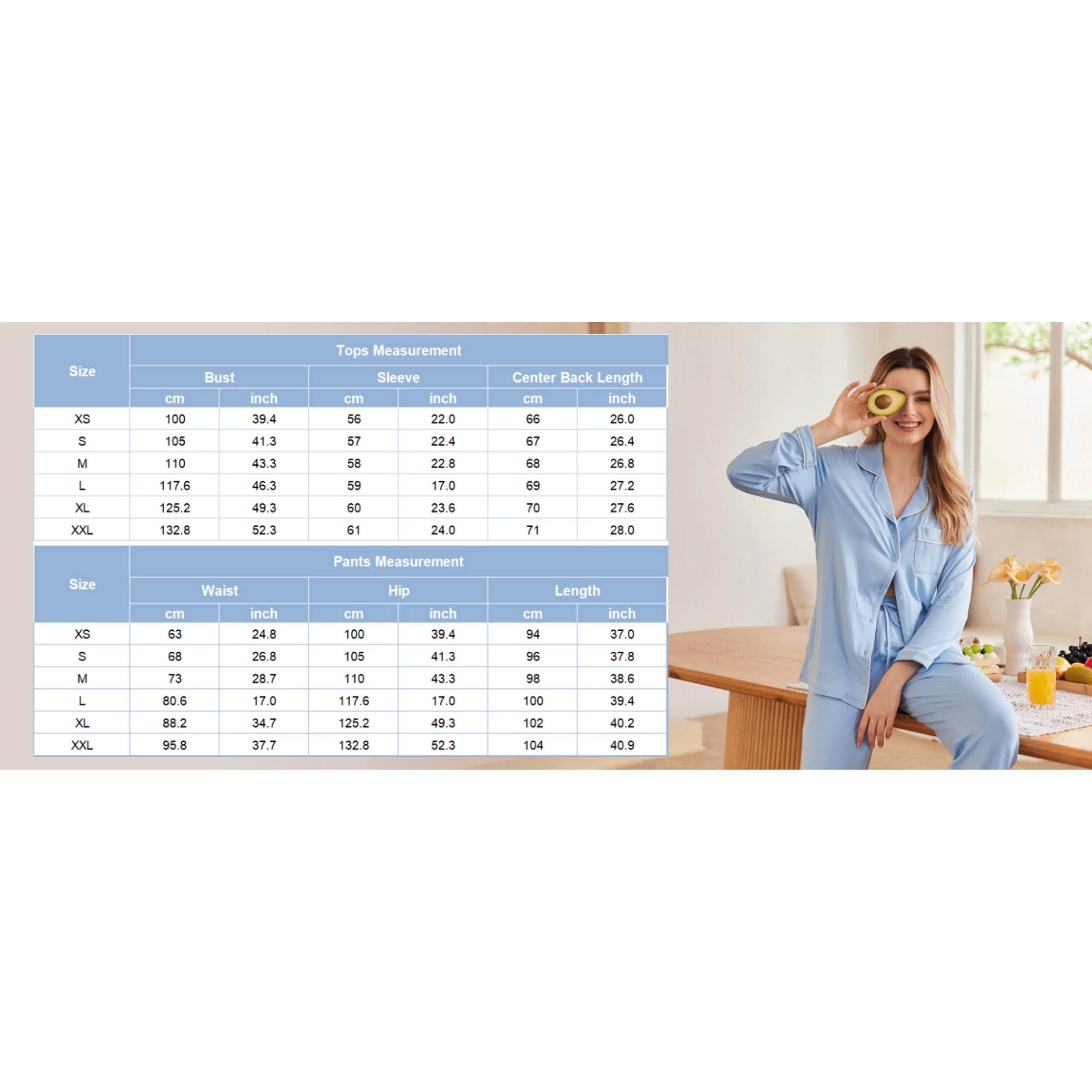 Ekouaer Womens Pajamas Set 2 Piece Button Down Sleepwear Soft Long Sleeve Top and Pants Pjs Lounge