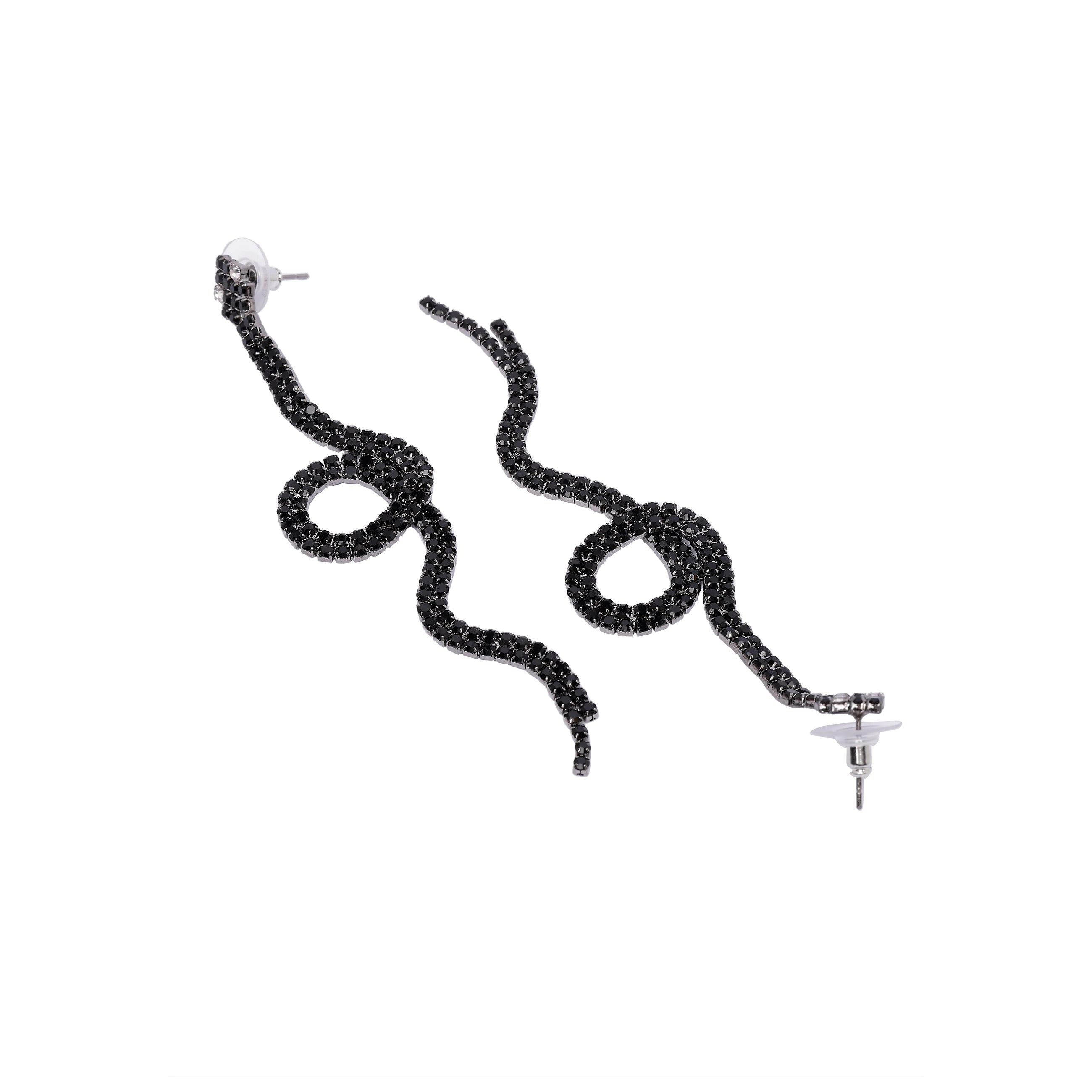 AGP PARIS Womens Swaying Snake Drop Earrings