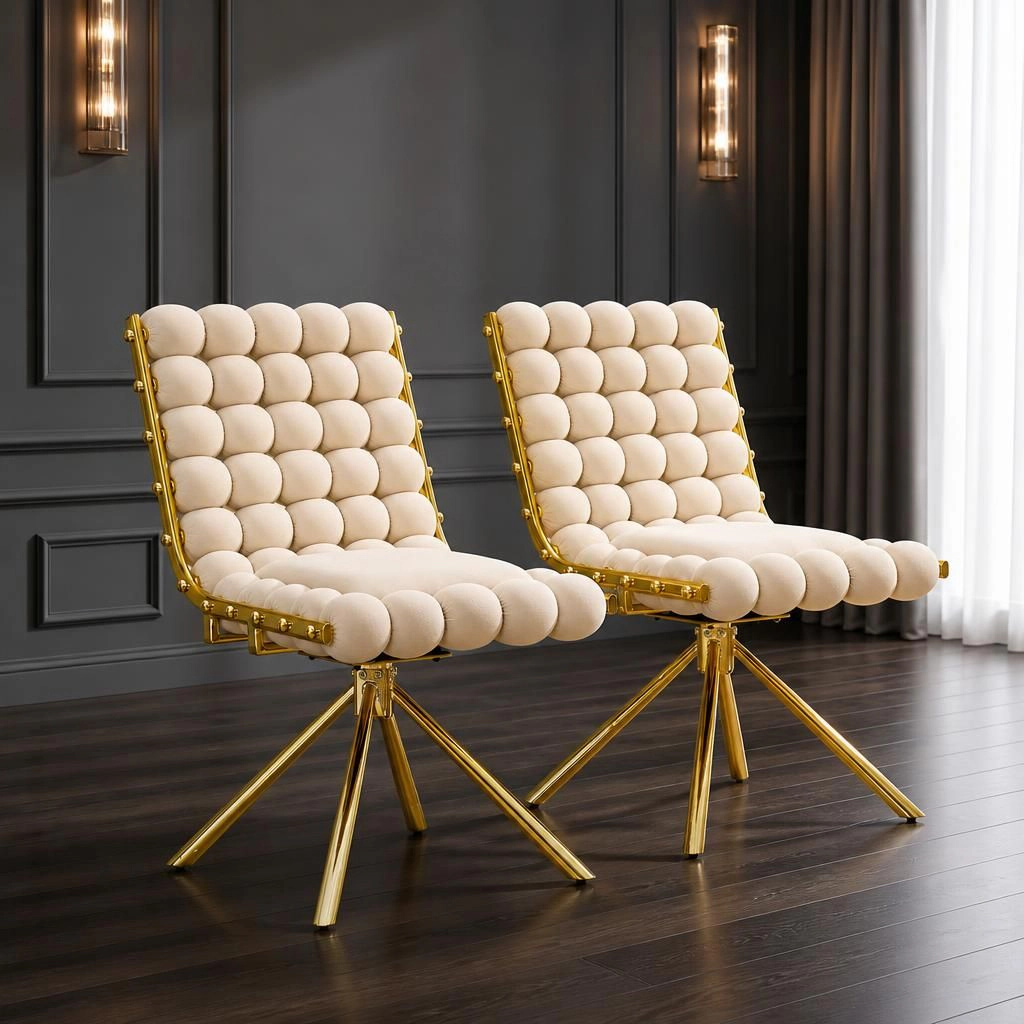 GOODSILO Comfortable Upholstered Velvet Dining Seating Chair