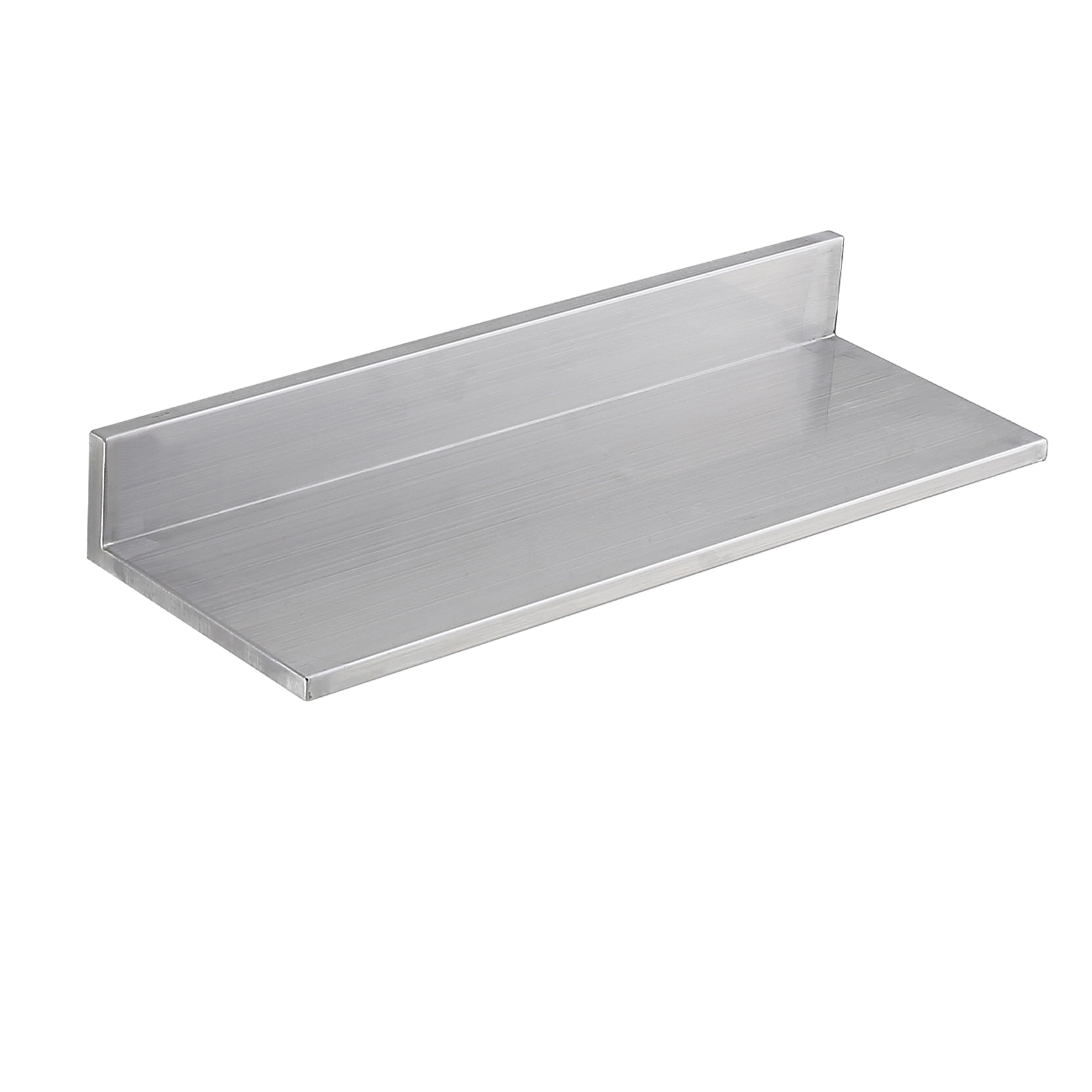 HONGGE 2 Pack Stainless Steel Shelf Wall Mounted Floating Shelving with Backsplash 44 lbs Load Capacity Commercial
