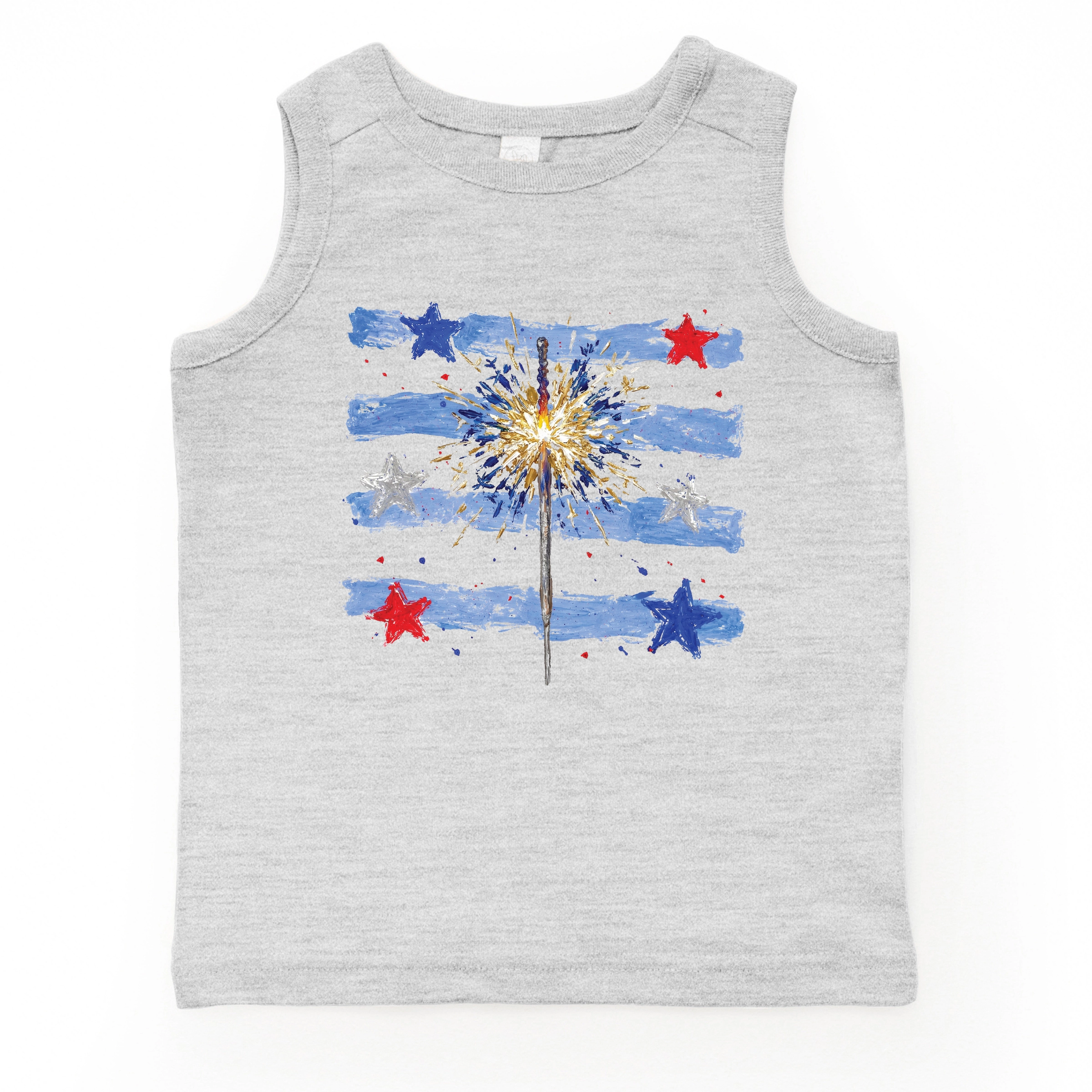 The Juniper Shop - Toddler Graphic Tank Sparkler Stripes