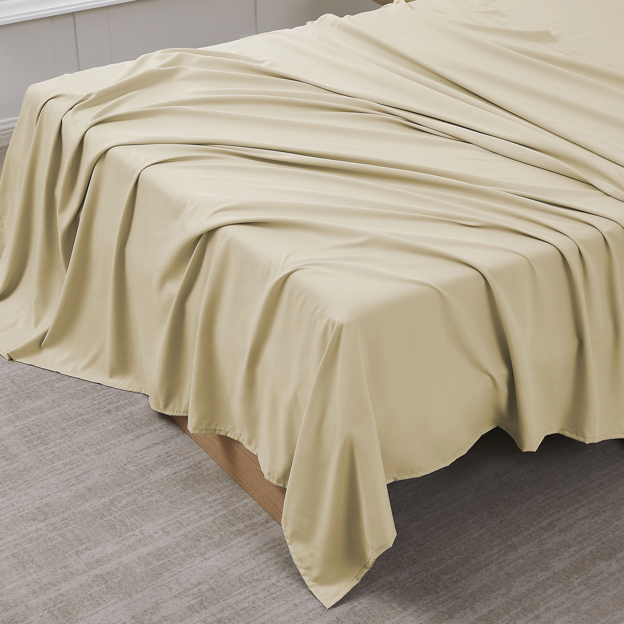 Sweet Home Collection Single Flat Top Sheet Ultra Soft Microfiber