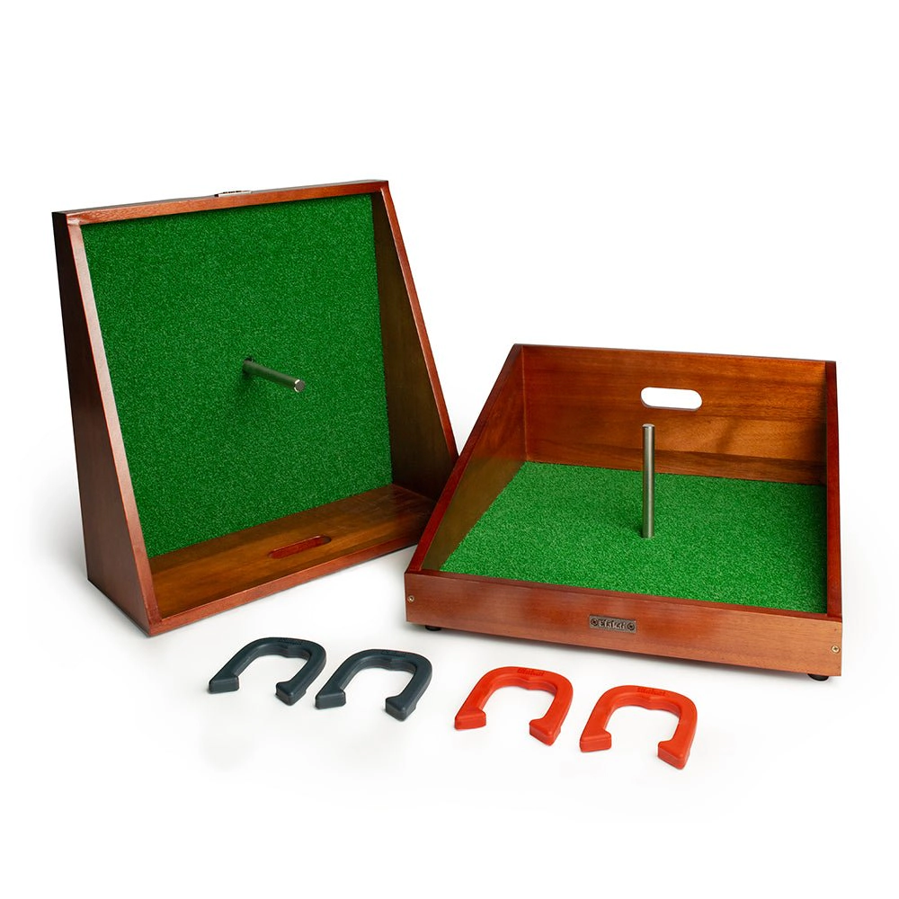 Elakai  Mahogany Buckaroo Mini Horseshoes Game