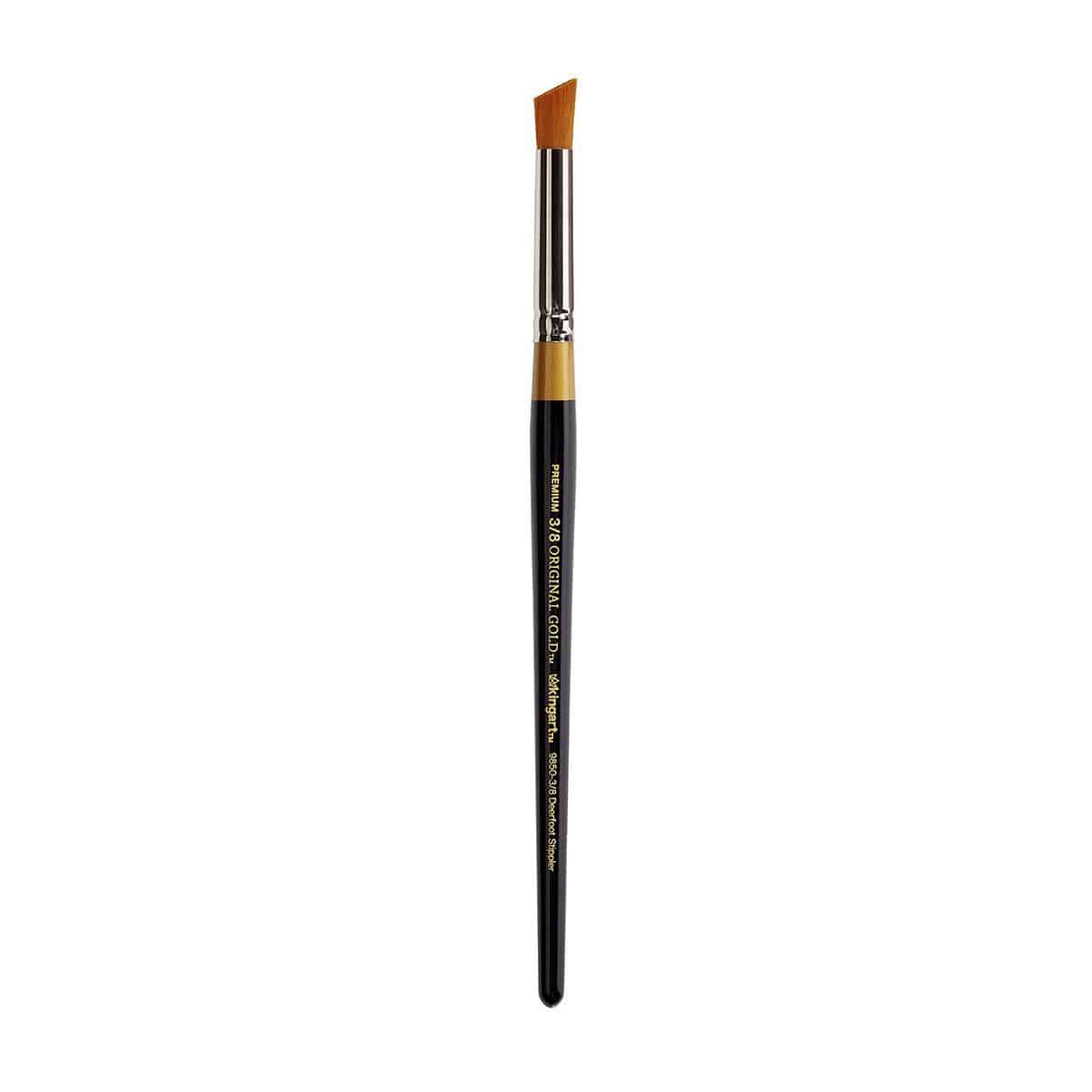 KINGART Original Gold 9850 Deerfoot Stippler Brush - Golden Taklon